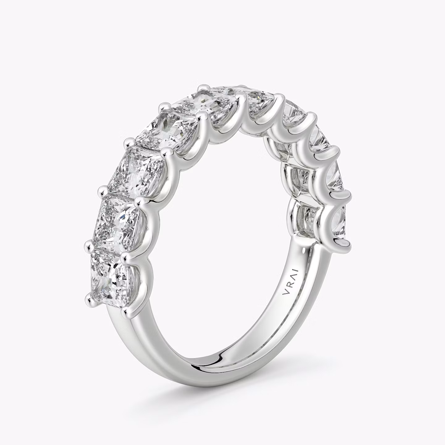 The Eternity Band | Princess | Platinum | bandStyle: half | caratWeight: 2.5ct