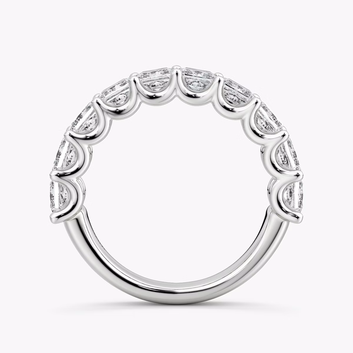 The Eternity Band | Princess | Platinum | bandStyle: half | caratWeight: 2.5ct