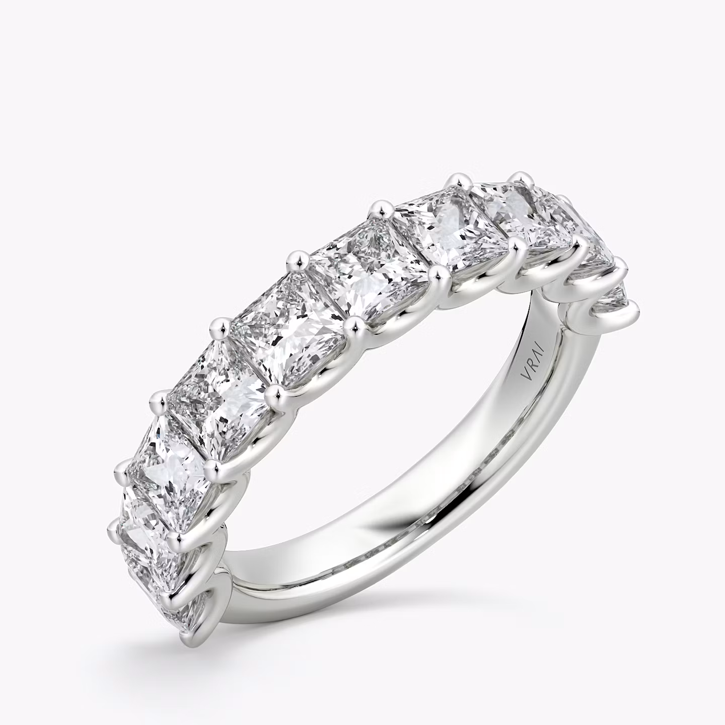 The Eternity Band | Princess | Platinum | bandStyle: half | caratWeight: 2.5ct