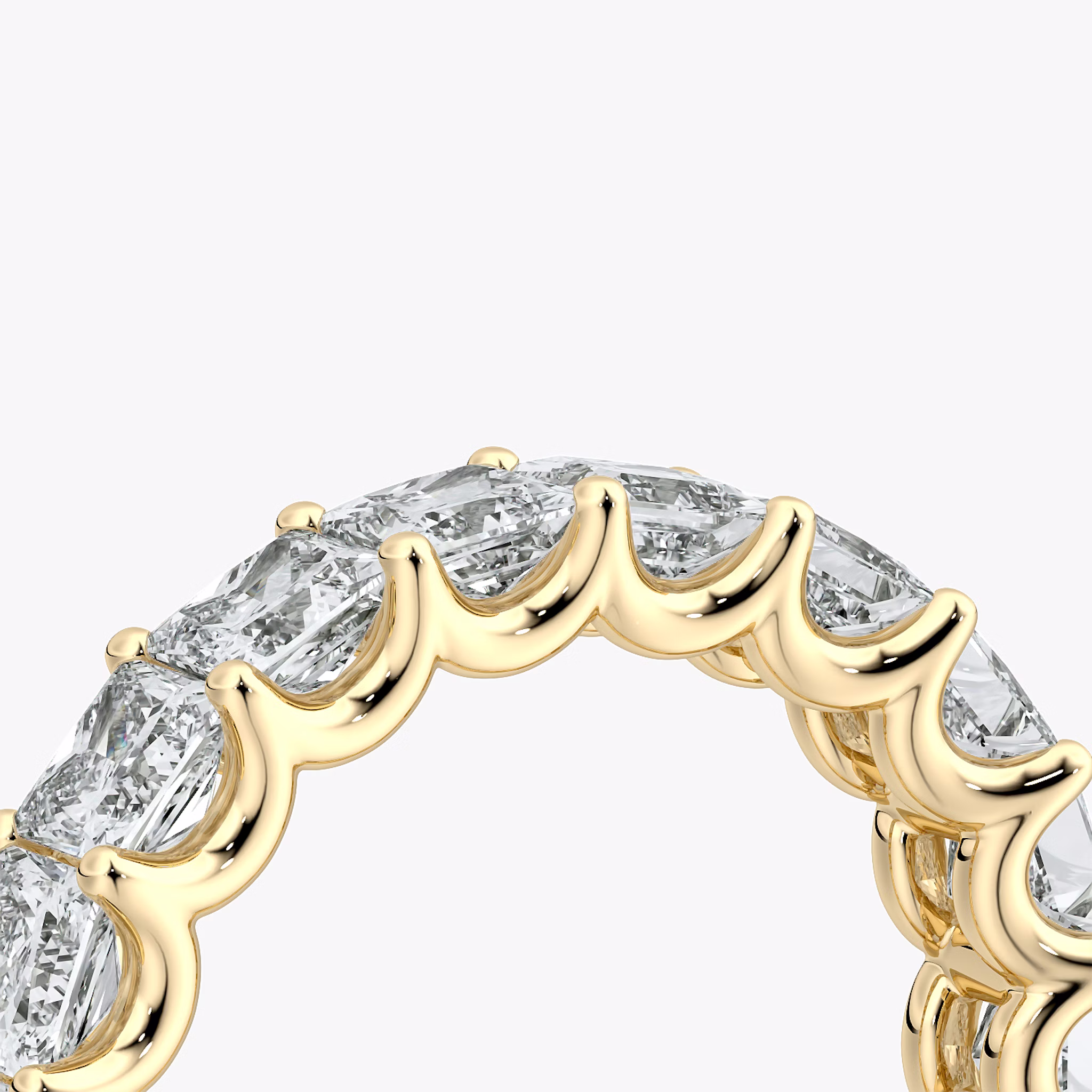 The Eternity Band | Princess | 18k | Yellow Gold | bandStyle: half | caratWeight: 2.5ct