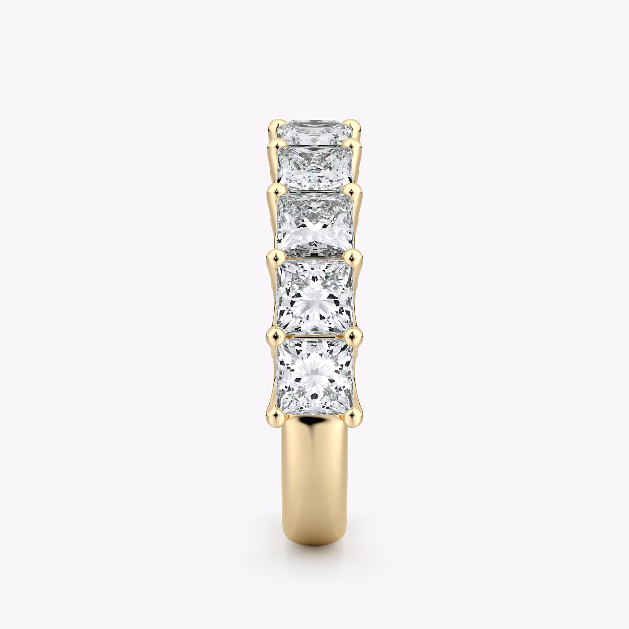 The Eternity Band | Princess | 18k | Yellow Gold | bandStyle: half | caratWeight: 2.5ct