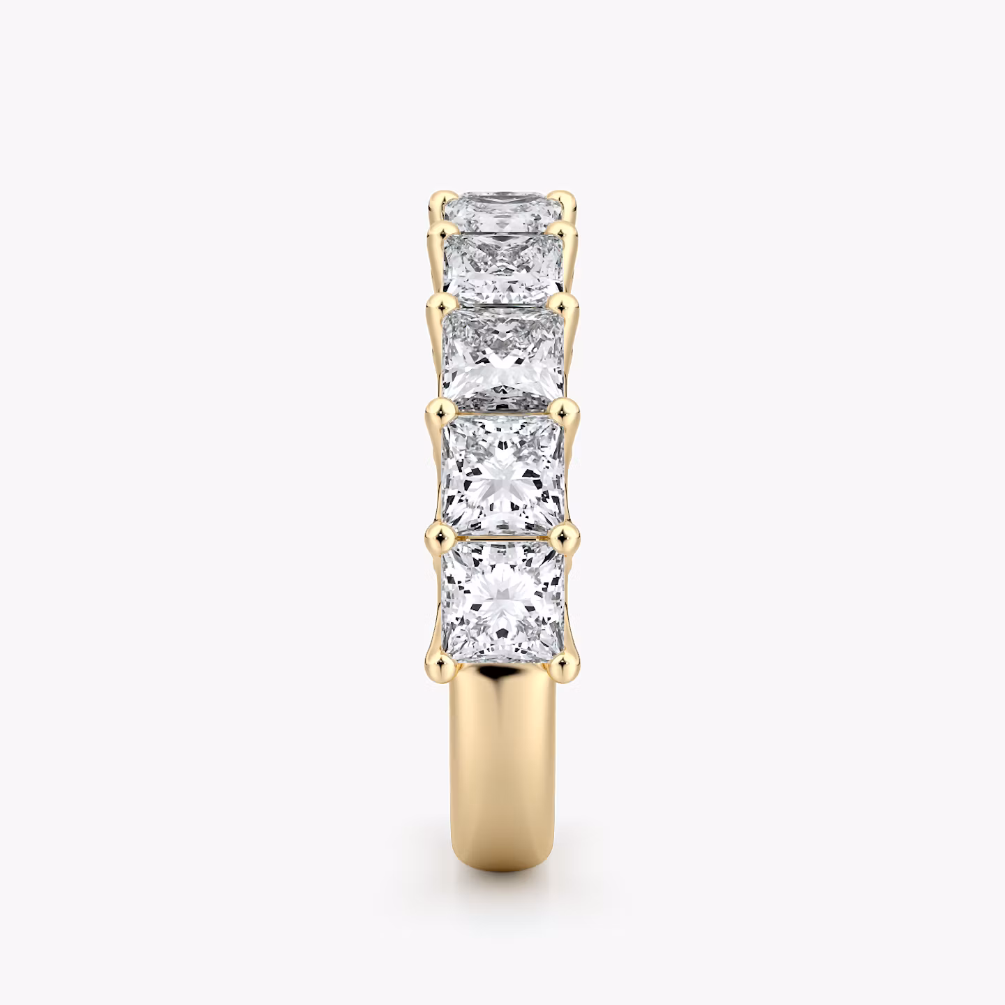 The Eternity Band | Princess | 18k | Yellow Gold | bandStyle: half | caratWeight: 2.5ct