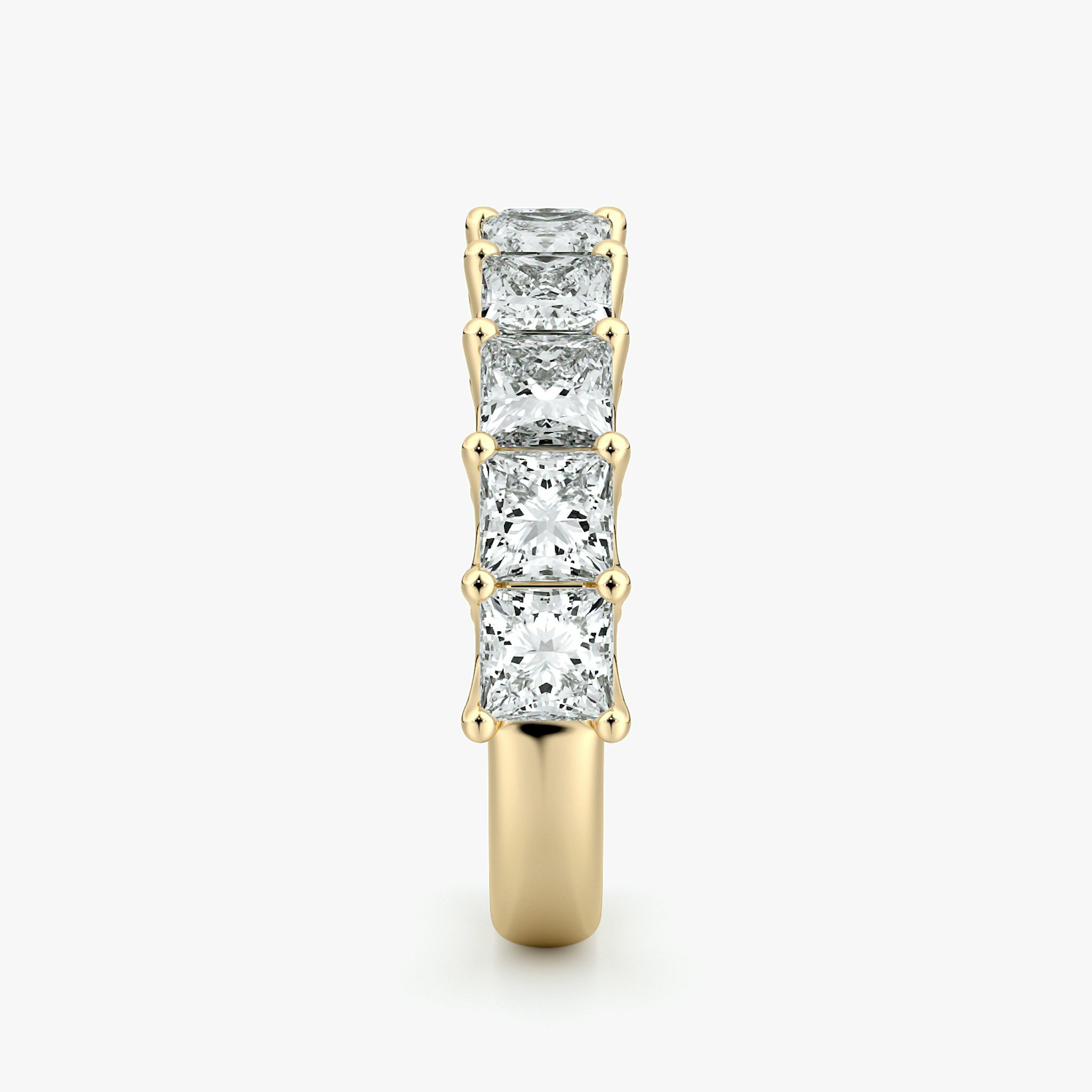 The Eternity Band | Princess | 18k | Yellow Gold | bandStyle: half | caratWeight: 2.5ct
