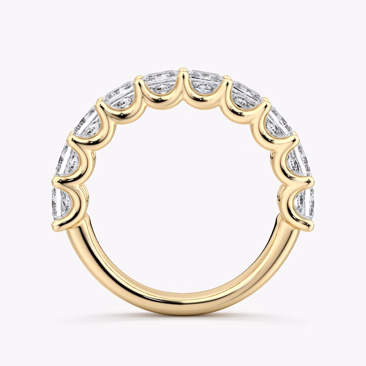 Anillo Eternity | Princesa | 18k | Oro amarillo | bandStyle: half | caratWeight: 2.5ct