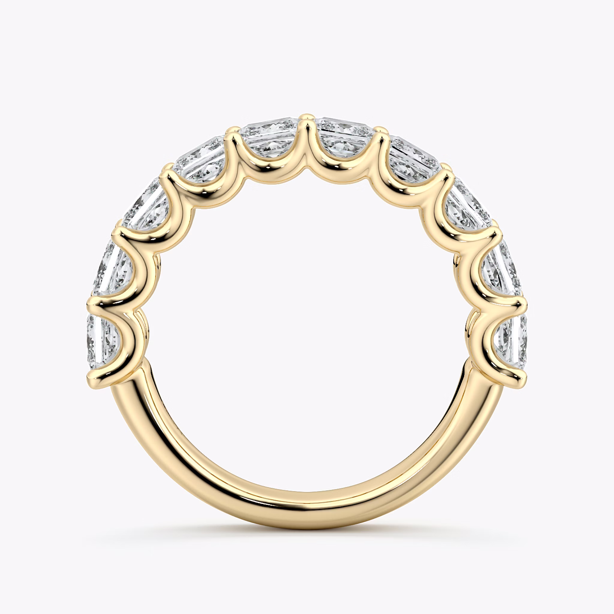 The Eternity Band | Princess | 18k | Yellow Gold | bandStyle: half | caratWeight: 2.5ct