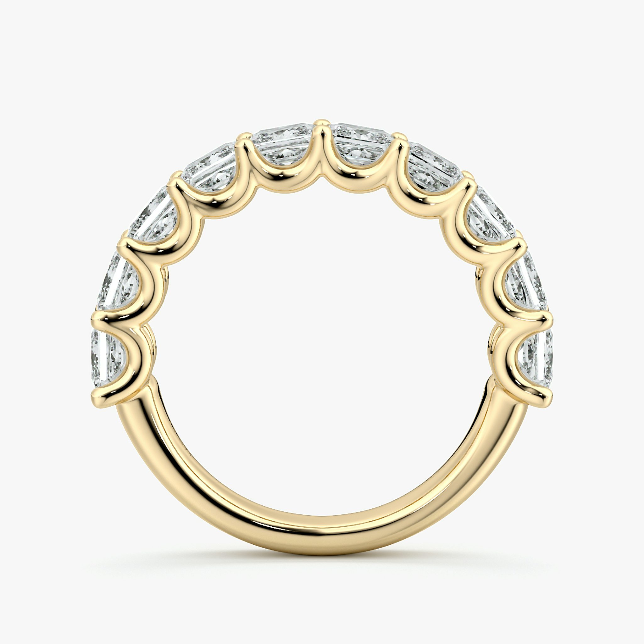The Eternity Band | Princess | 18k | Yellow Gold | bandStyle: half | caratWeight: 2.5ct