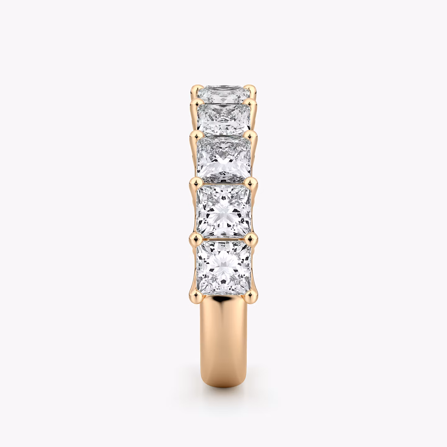 The Eternity Band | Princess | 14k | Rose Gold | bandStyle: half | caratWeight: 2.5ct