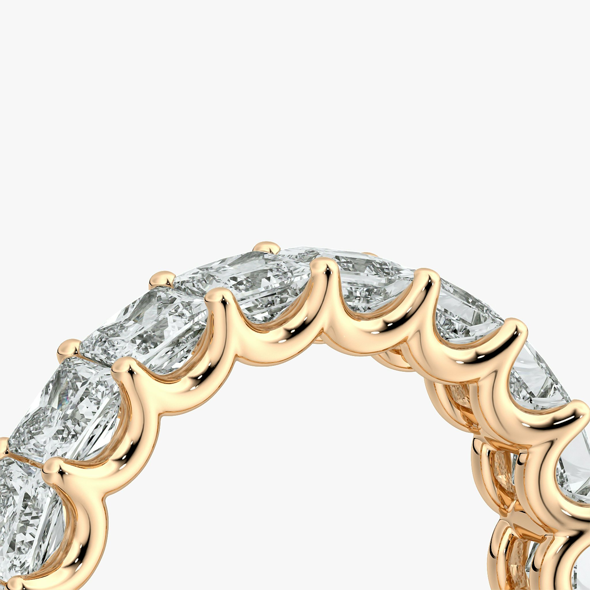 The Eternity Band | Princess | 14k | Rose Gold | bandStyle: half | caratWeight: 2.5ct