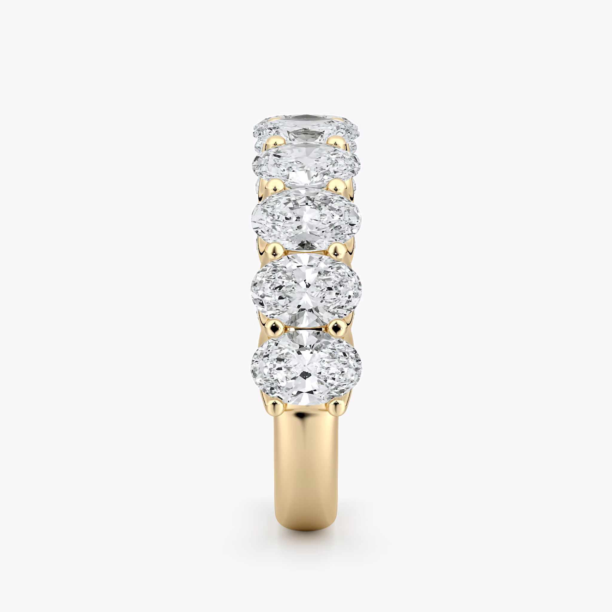 The Eternity Band | Oval | 18k | Yellow Gold | bandStyle: half | caratWeight: 2.5ct