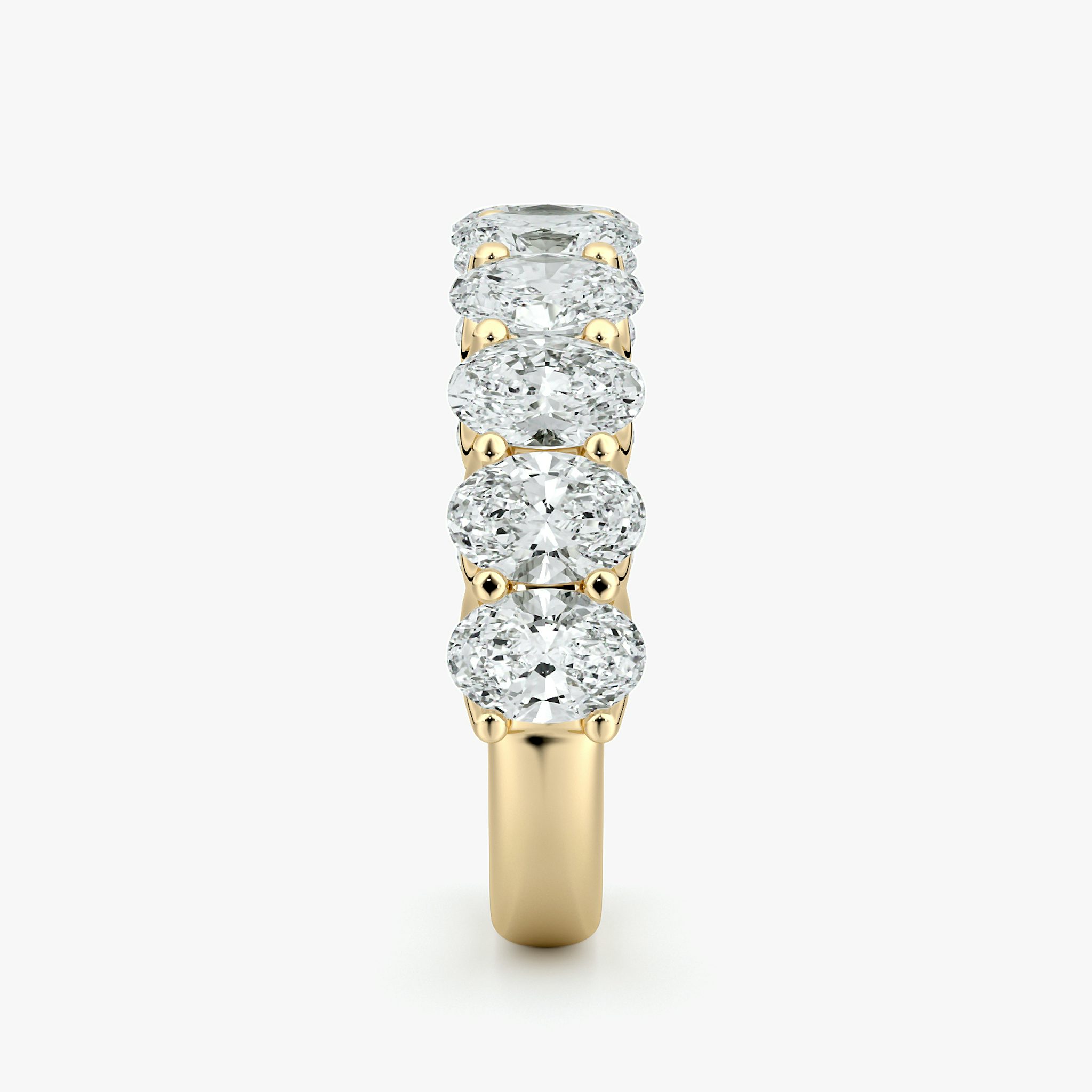 The Eternity Band | Oval | 18k | Yellow Gold | bandStyle: half | caratWeight: 2.5ct