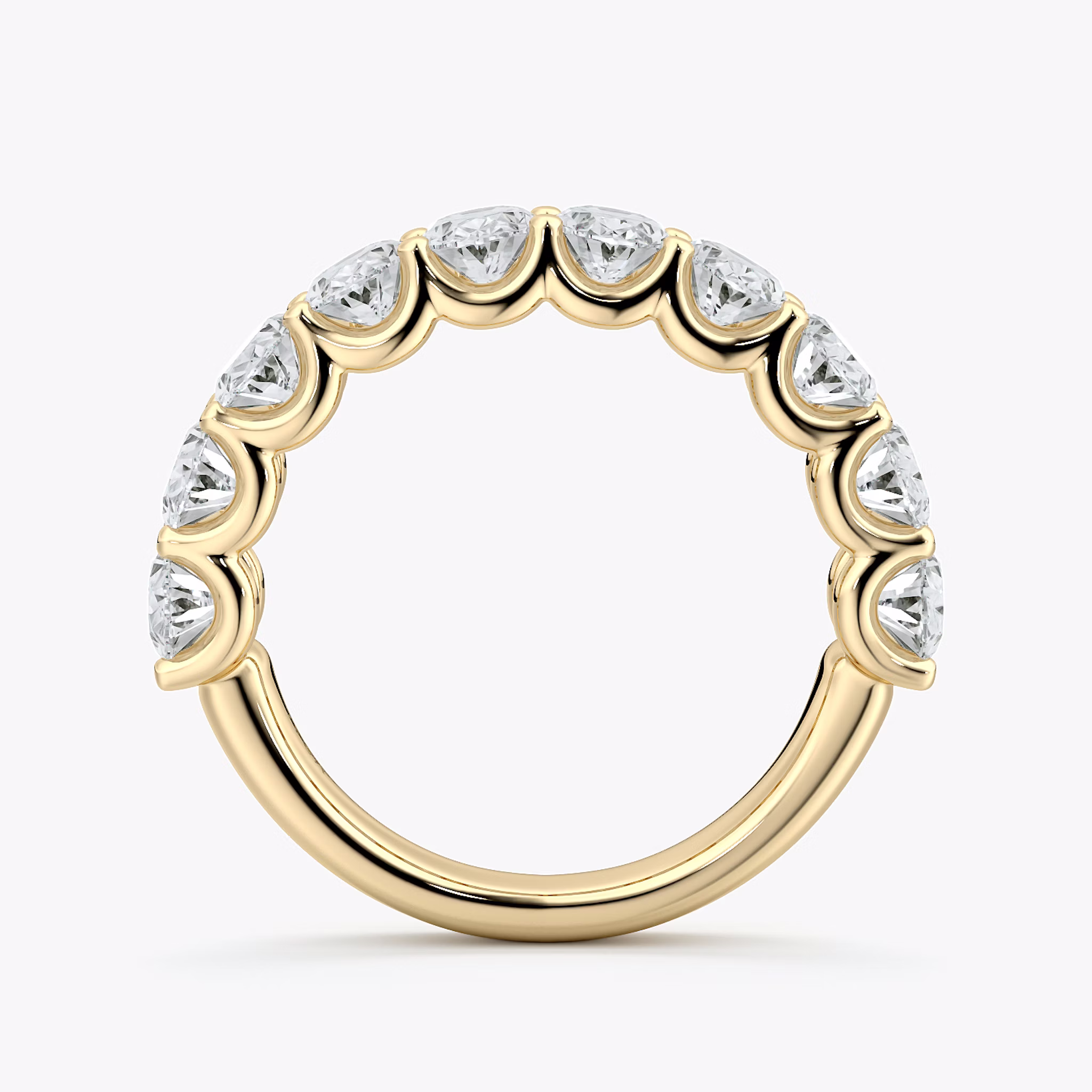 The Eternity Band | Oval | 18k | Yellow Gold | bandStyle: half | caratWeight: 2.5ct