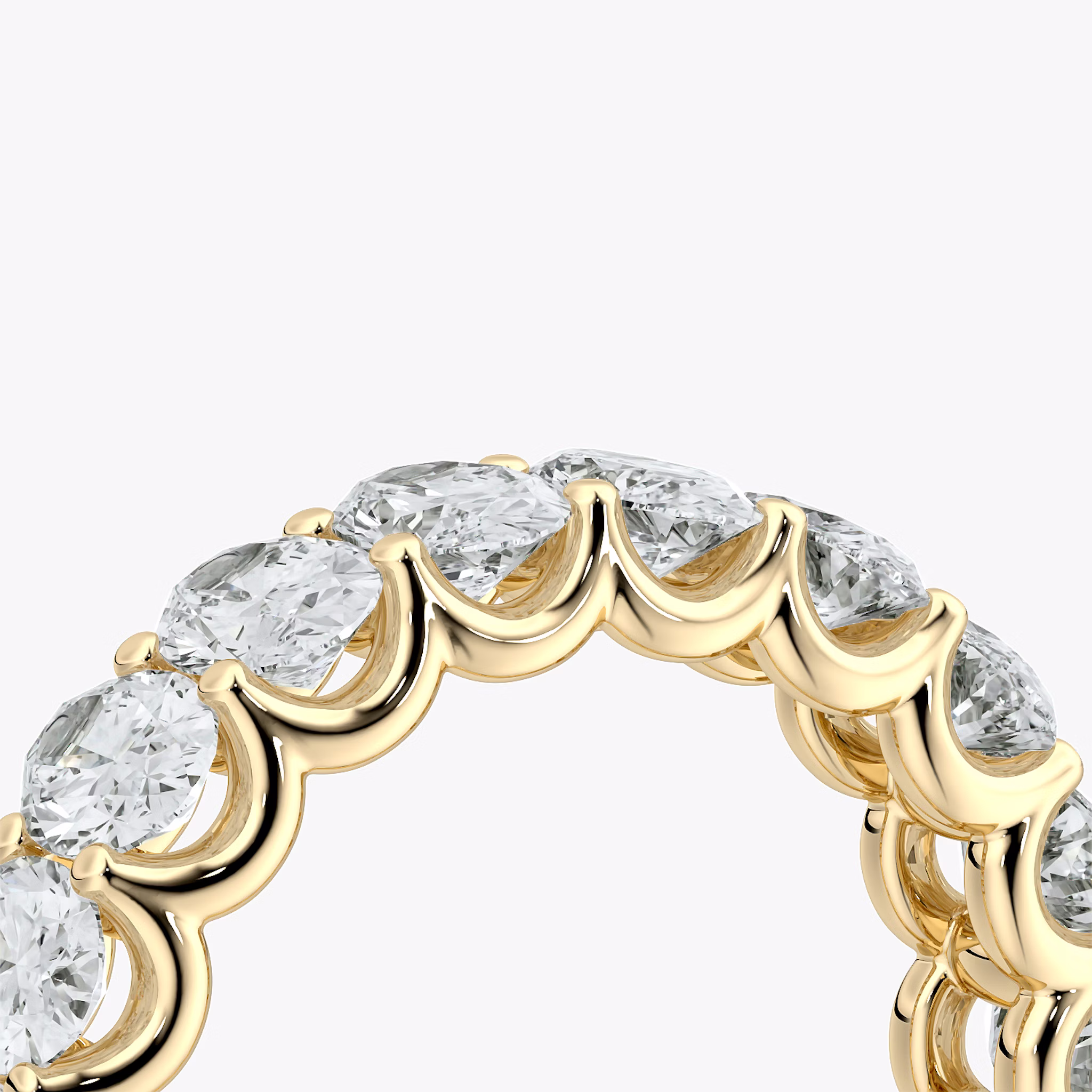 The Eternity Band | Oval | 18k | Yellow Gold | bandStyle: half | caratWeight: 2.5ct