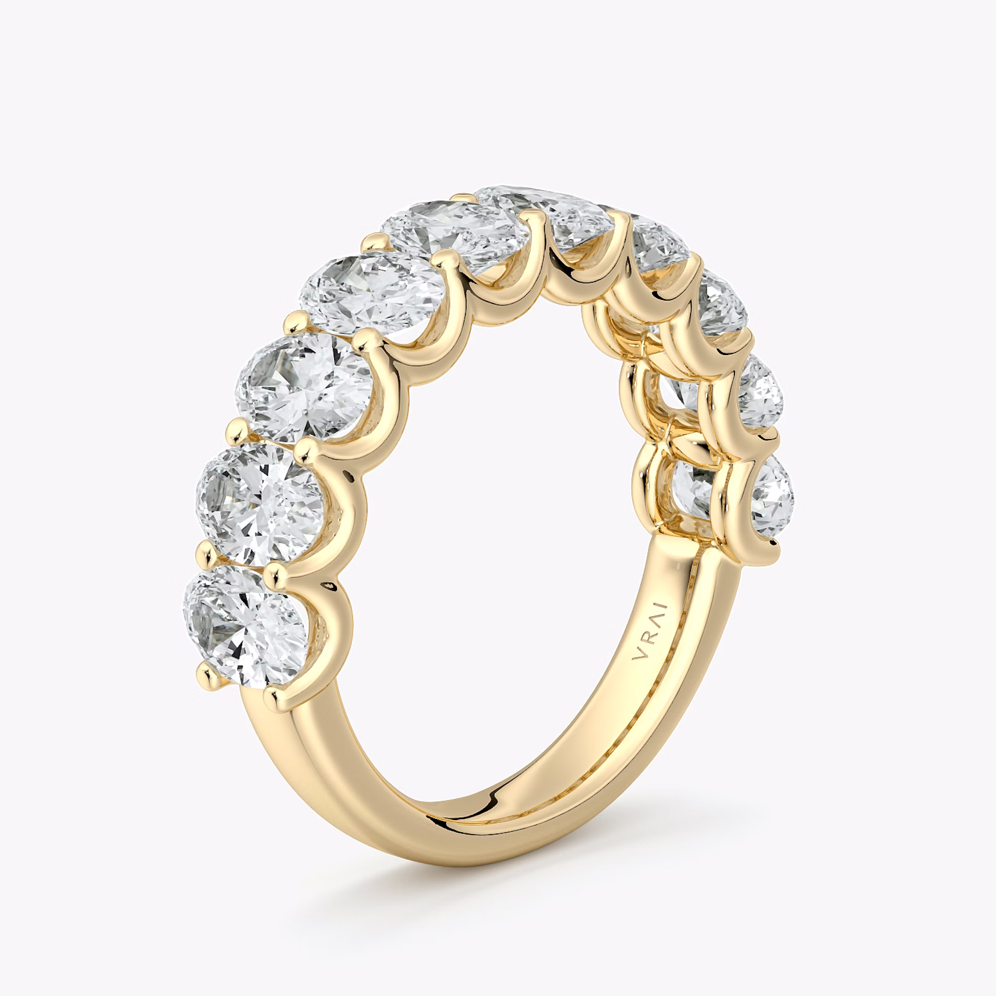 The Eternity Band | Oval | 18k | Yellow Gold | bandStyle: half | caratWeight: 2.5ct