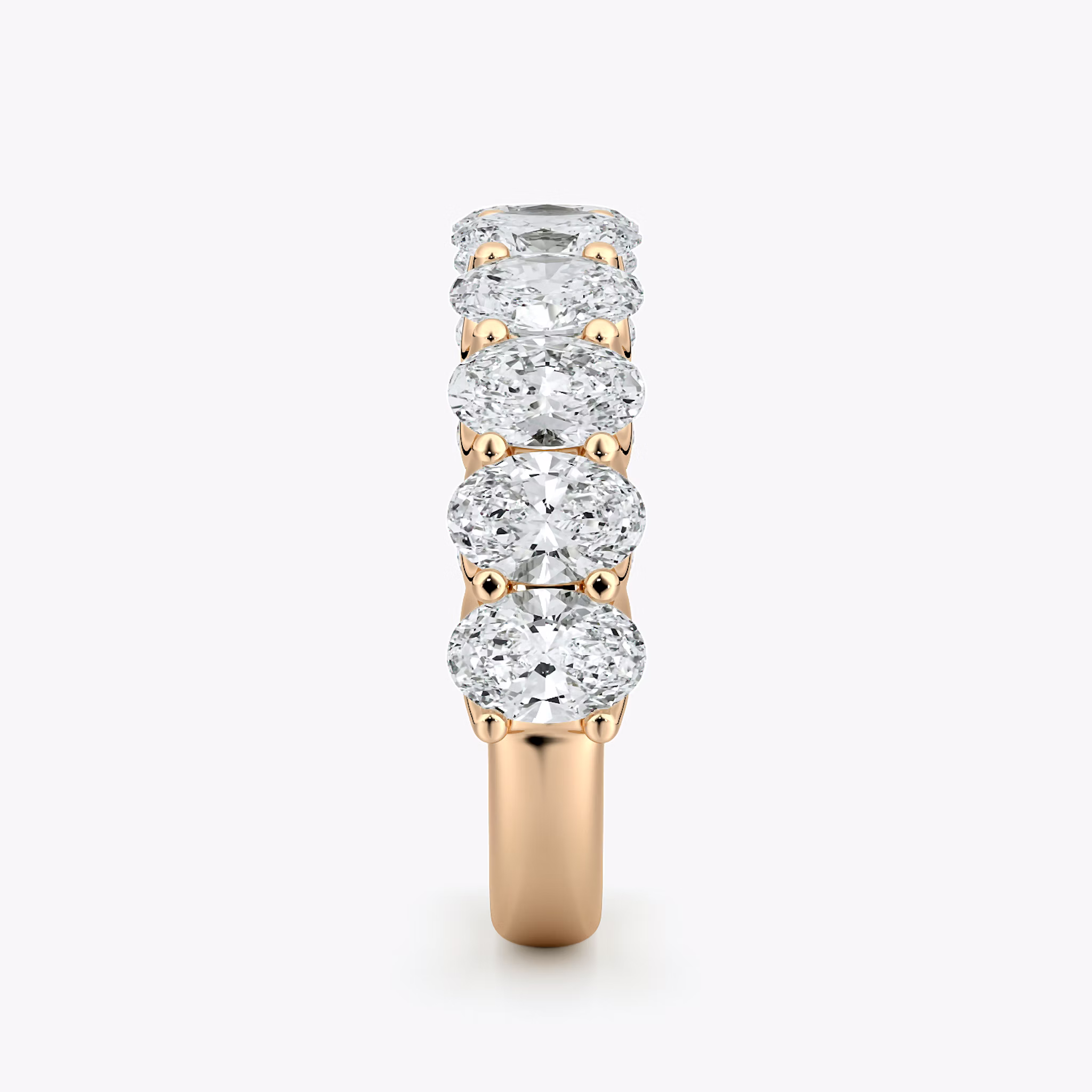 The Eternity Band | Oval | 14k | Rose Gold | bandStyle: half | caratWeight: 2.5ct