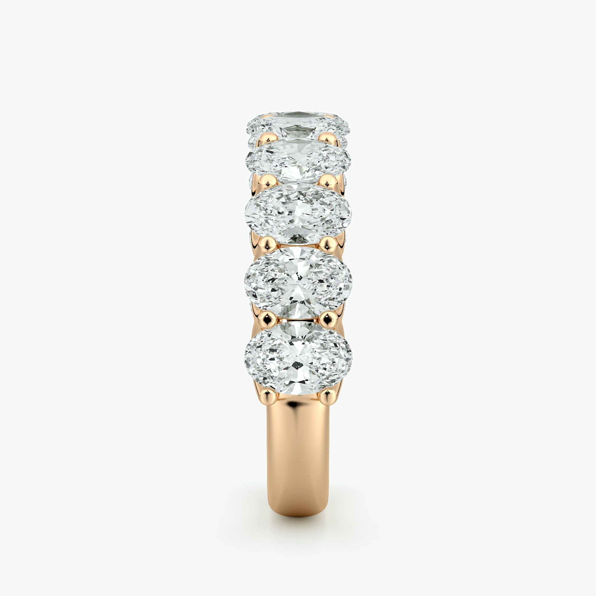 The Eternity Band | Oval | 14k | Rose Gold | bandStyle: half | caratWeight: 2.5ct
