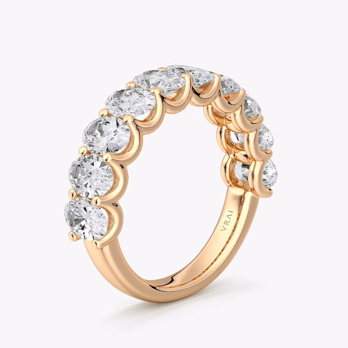 The Eternity Band | Oval | 14k | Rose Gold | bandStyle: half | caratWeight: 2.5ct