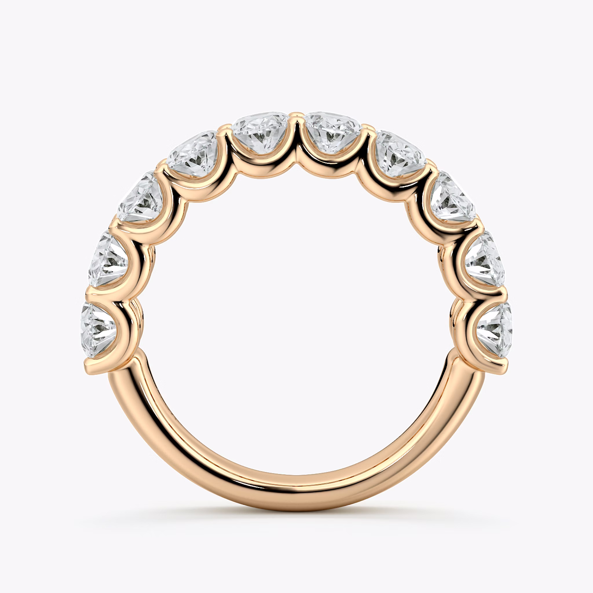 The Eternity Band | Oval | 14k | Rose Gold | bandStyle: half | caratWeight: 2.5ct