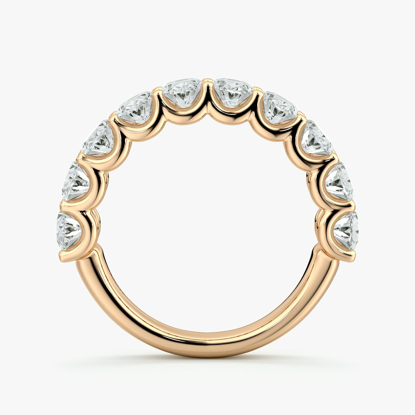 The Eternity Band | Oval | 14k | Rose Gold | bandStyle: half | caratWeight: 2.5ct