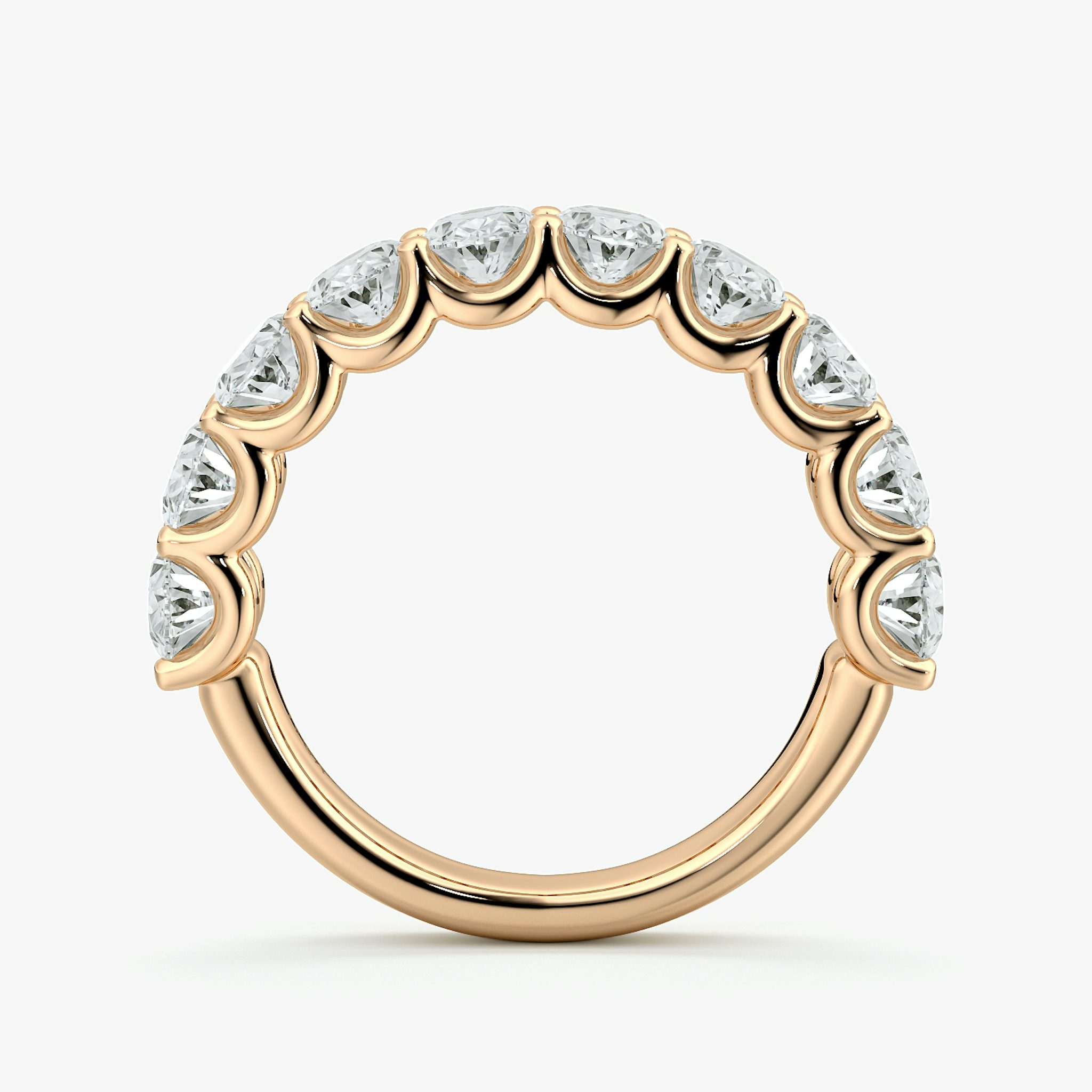 The Eternity Band | Oval | 14k | Rose Gold | bandStyle: half | caratWeight: 2.5ct