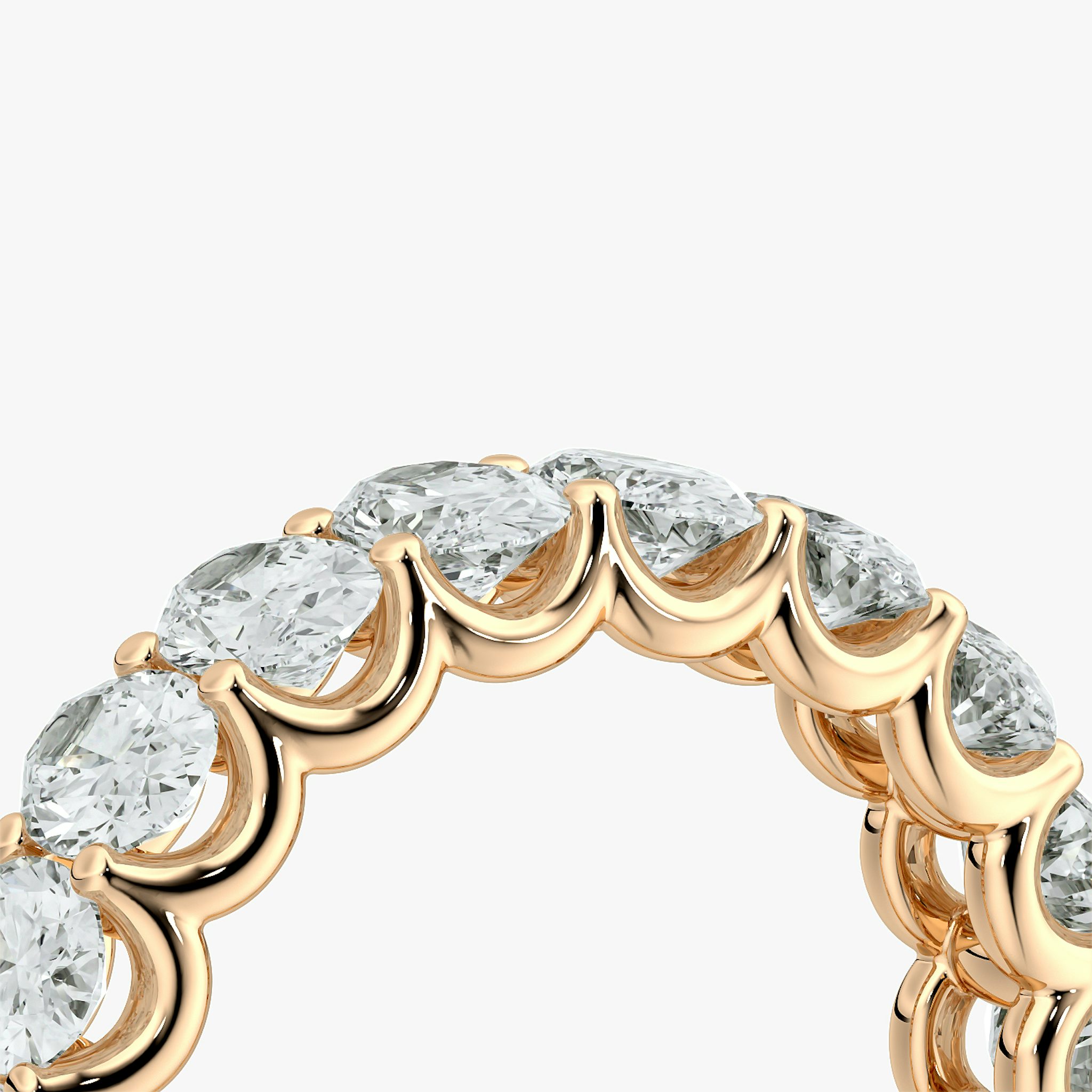 The Eternity Band | Oval | 14k | Rose Gold | bandStyle: half | caratWeight: 2.5ct