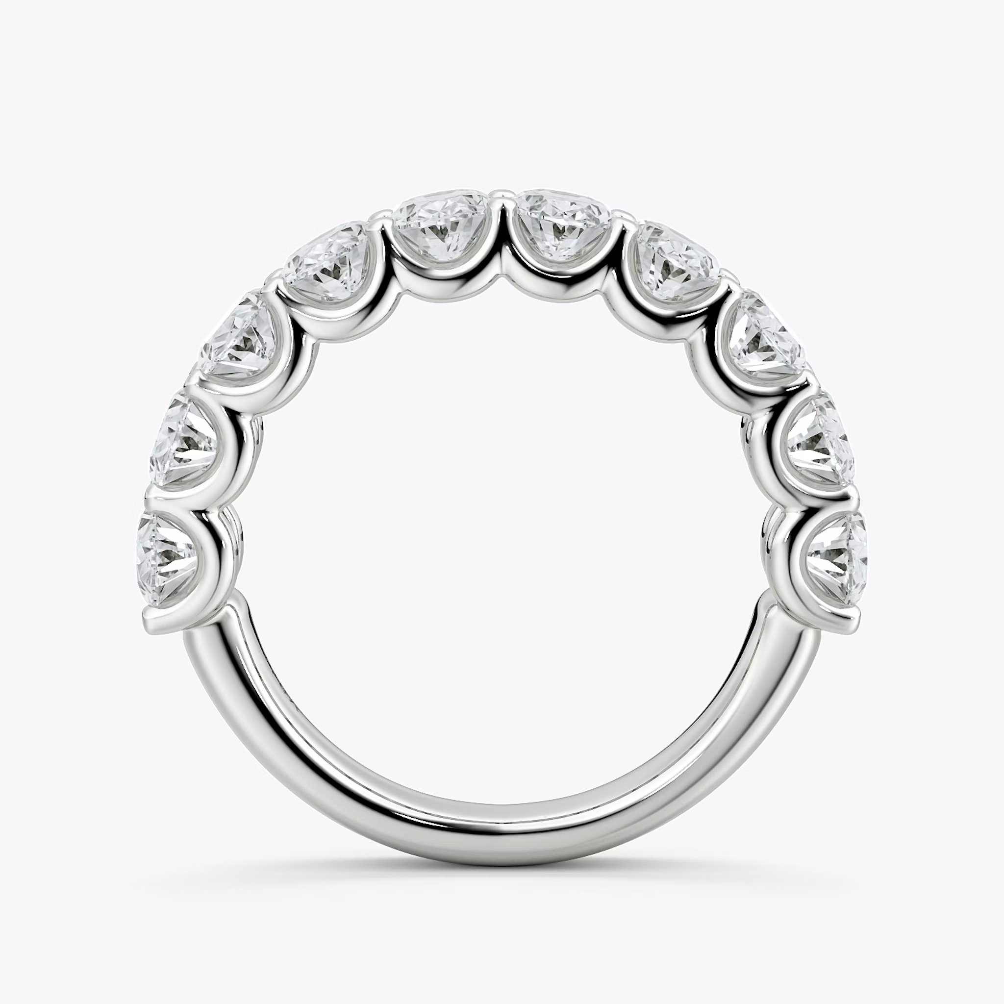 The Eternity Band | Oval | 18k | White Gold | bandStyle: half | caratWeight: 2.5ct