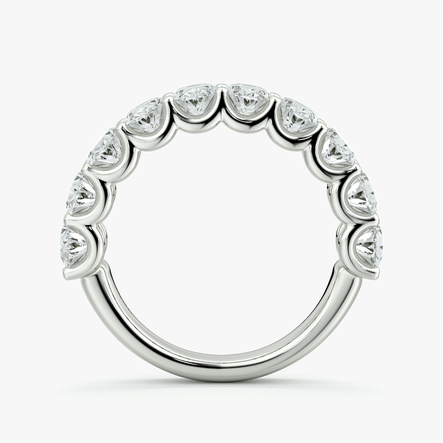 Eternity Ring | Oval | 18k | Weißgold | bandStyle: half | caratWeight: 2.5ct