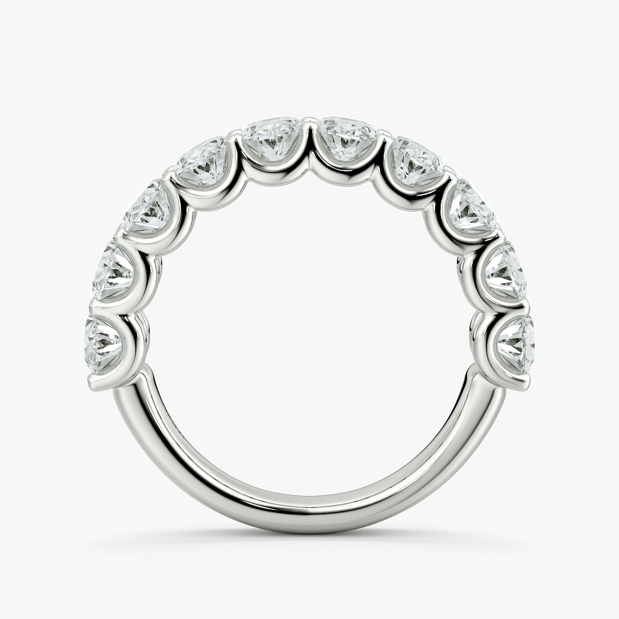 The Eternity Band | Oval | 18k | White Gold | bandStyle: half | caratWeight: 2.5ct