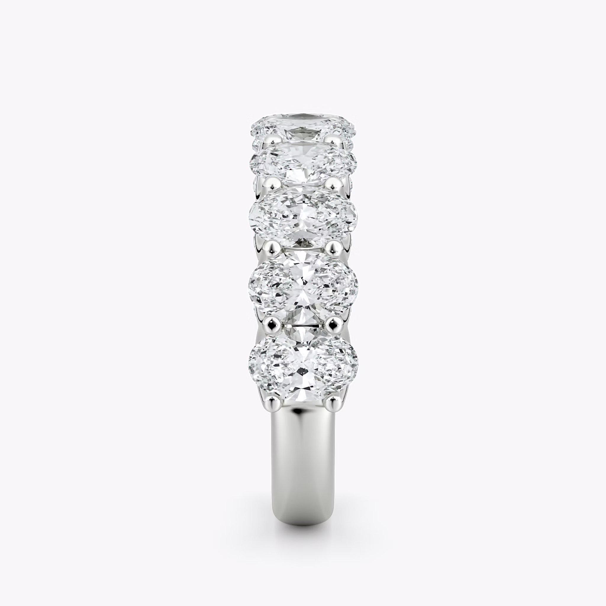 The Eternity Band | Oval | 18k | White Gold | bandStyle: half | caratWeight: 2.5ct