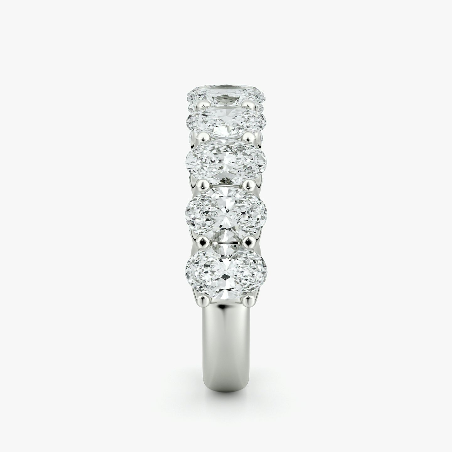 Eternity Ring | Oval | 18k | Weißgold | bandStyle: half | caratWeight: 2.5ct