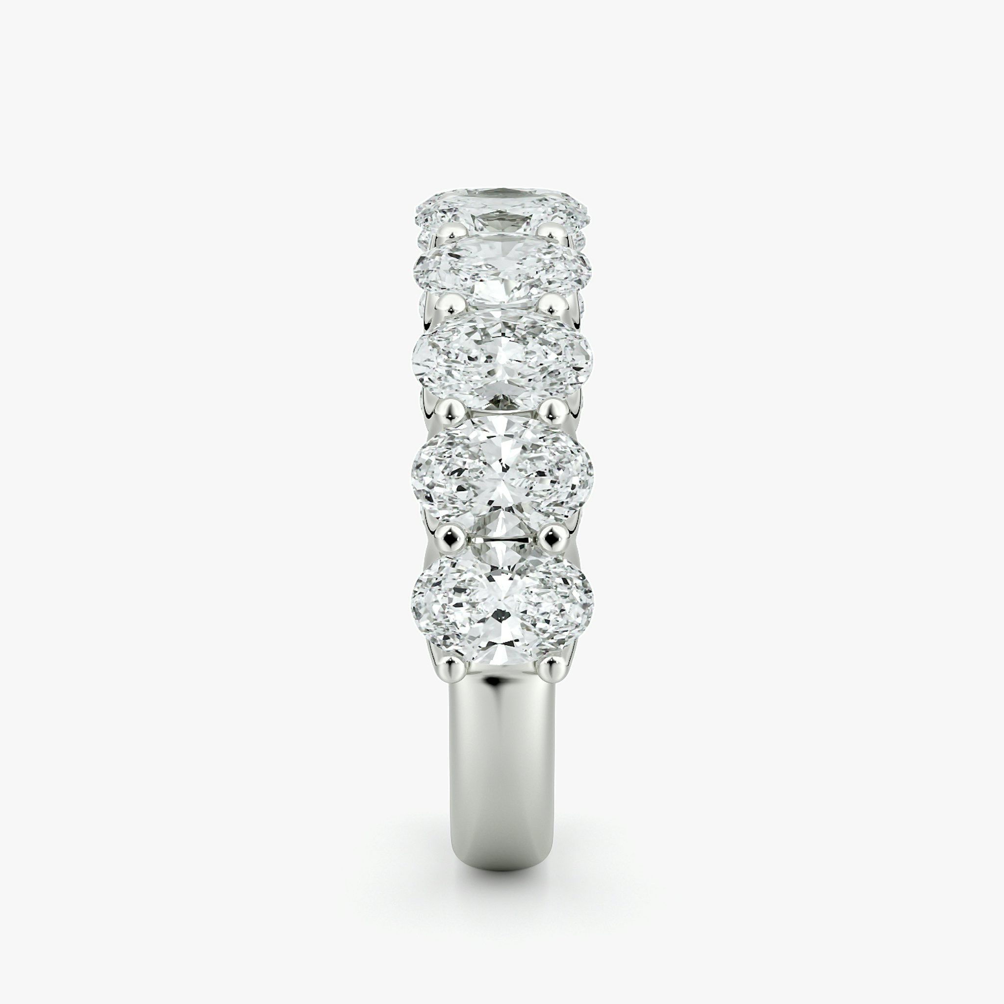 The Eternity Band | Oval | 18k | White Gold | bandStyle: half | caratWeight: 2.5ct