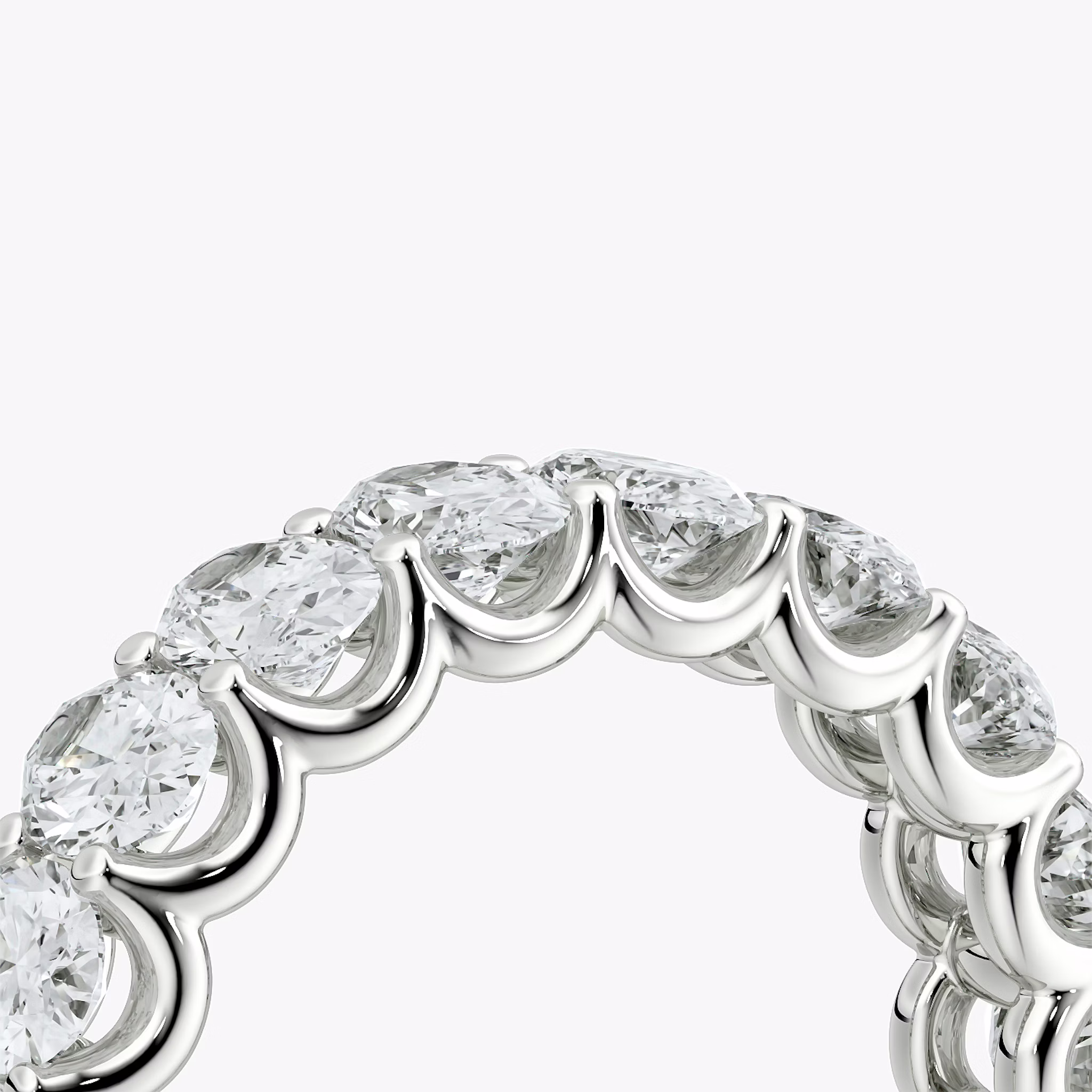 The Eternity Band | Oval | 18k | White Gold | bandStyle: half | caratWeight: 2.5ct