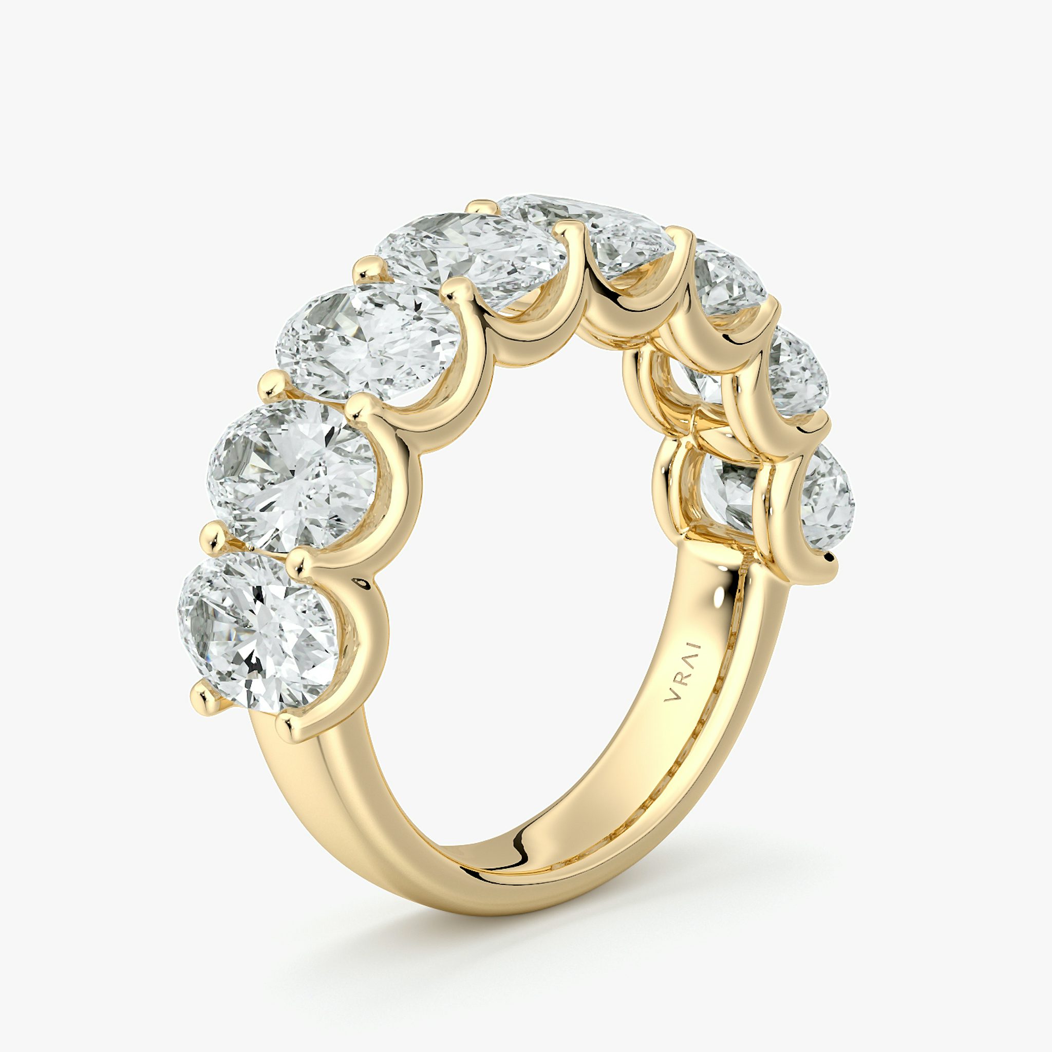 The Eternity Band | Oval | 18k | Yellow Gold | bandStyle: half | caratWeight: 4.0ct
