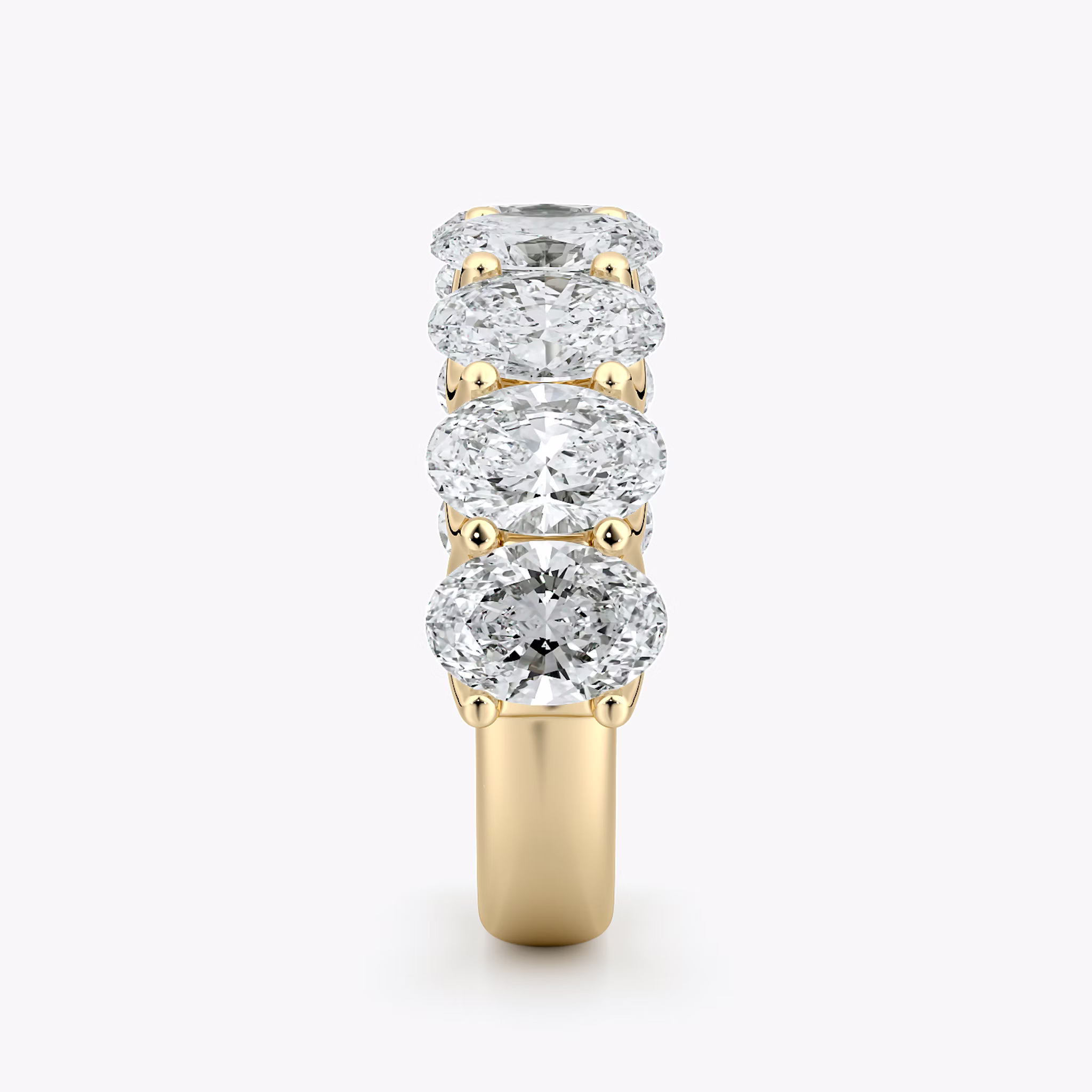 The Eternity Band | Oval | 18k | Yellow Gold | bandStyle: half | caratWeight: 4.0ct