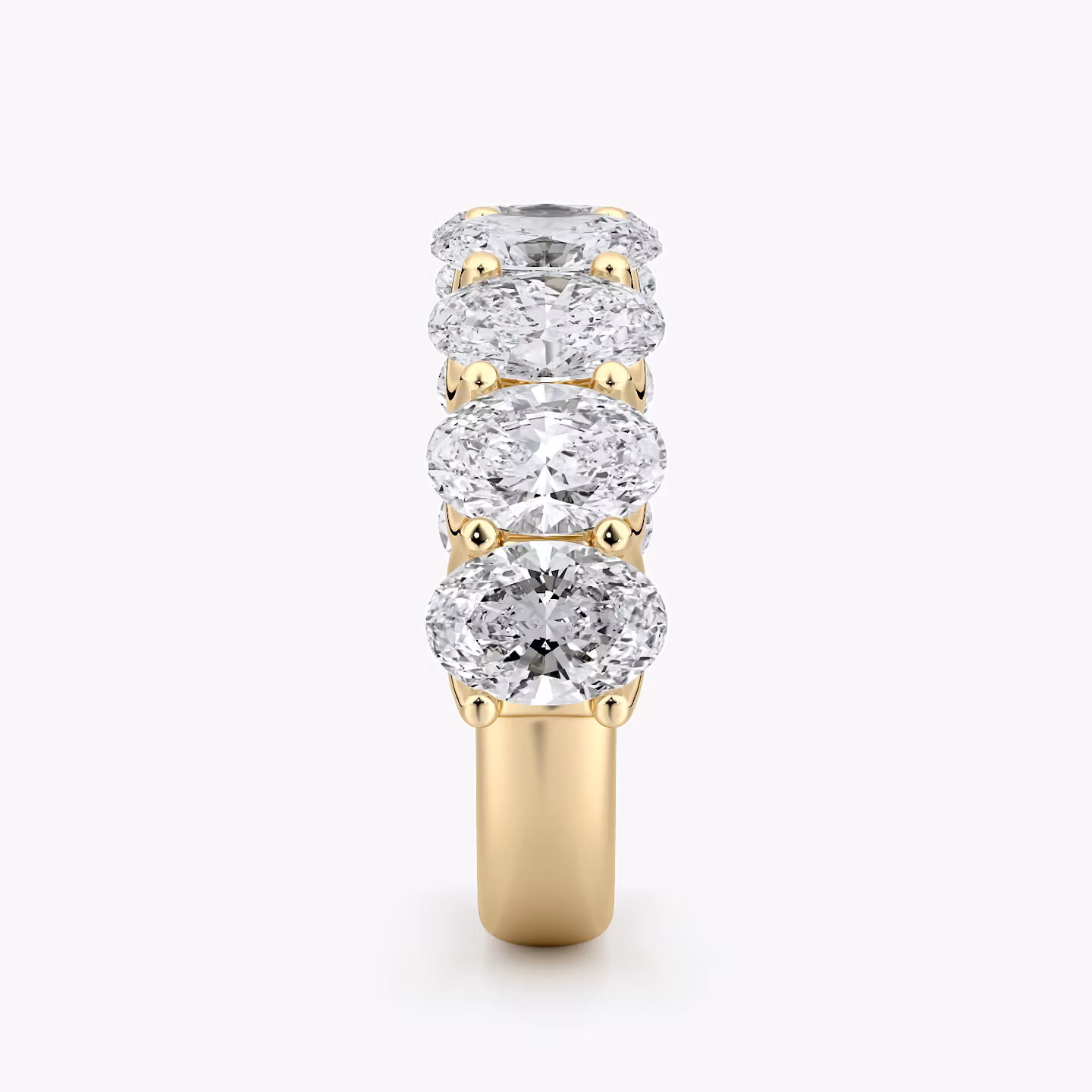 The Eternity Band | Oval | 18k | Yellow Gold | bandStyle: half | caratWeight: 4.0ct