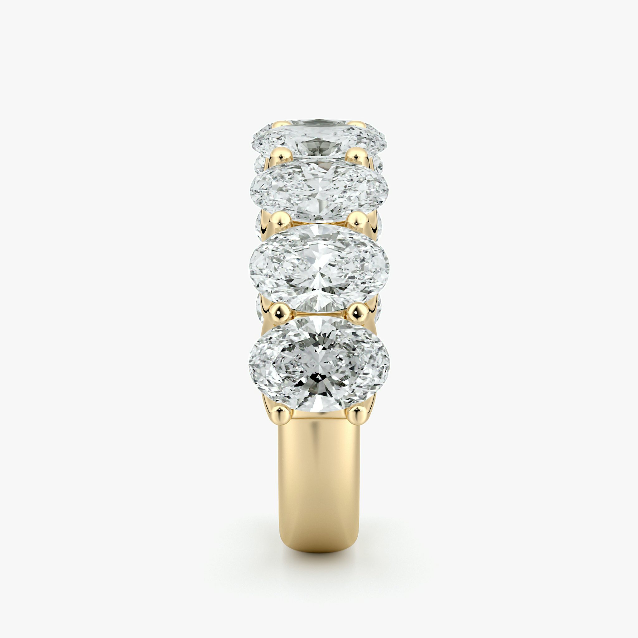 The Eternity Band | Oval | 18k | Yellow Gold | bandStyle: half | caratWeight: 4.0ct