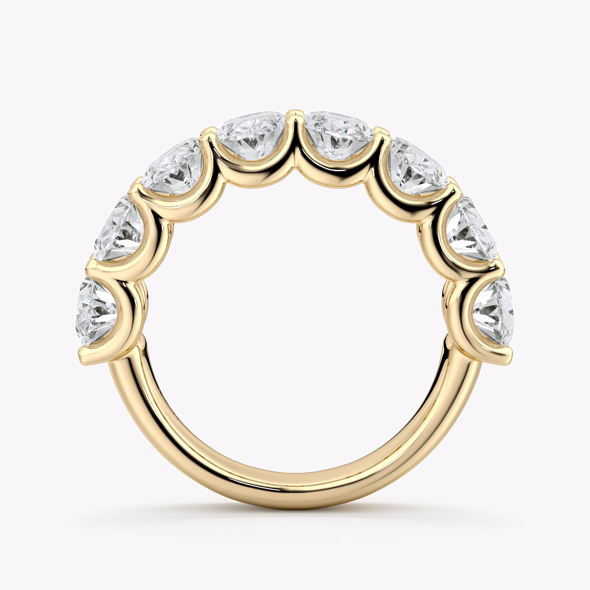 The Eternity Band | Oval | 18k | Yellow Gold | bandStyle: half | caratWeight: 4.0ct