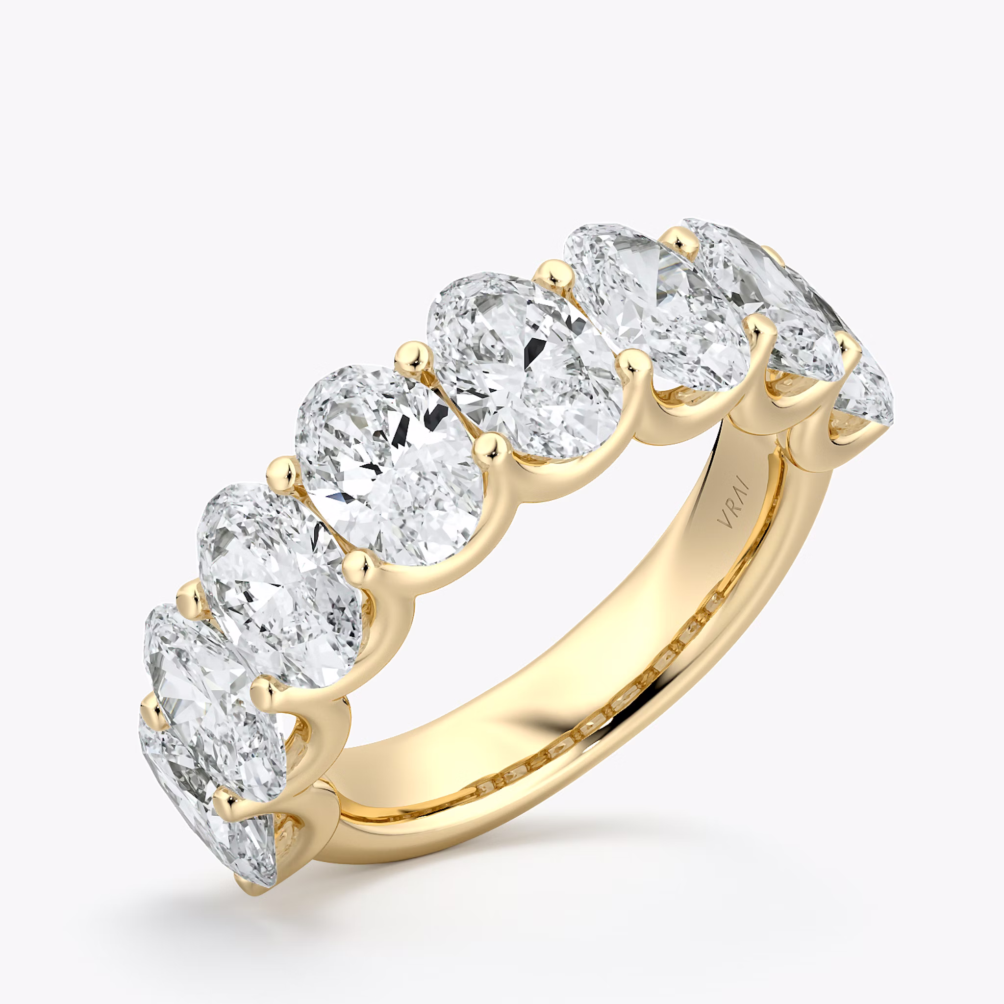 The Eternity Band | Oval | 18k | Yellow Gold | bandStyle: half | caratWeight: 4.0ct