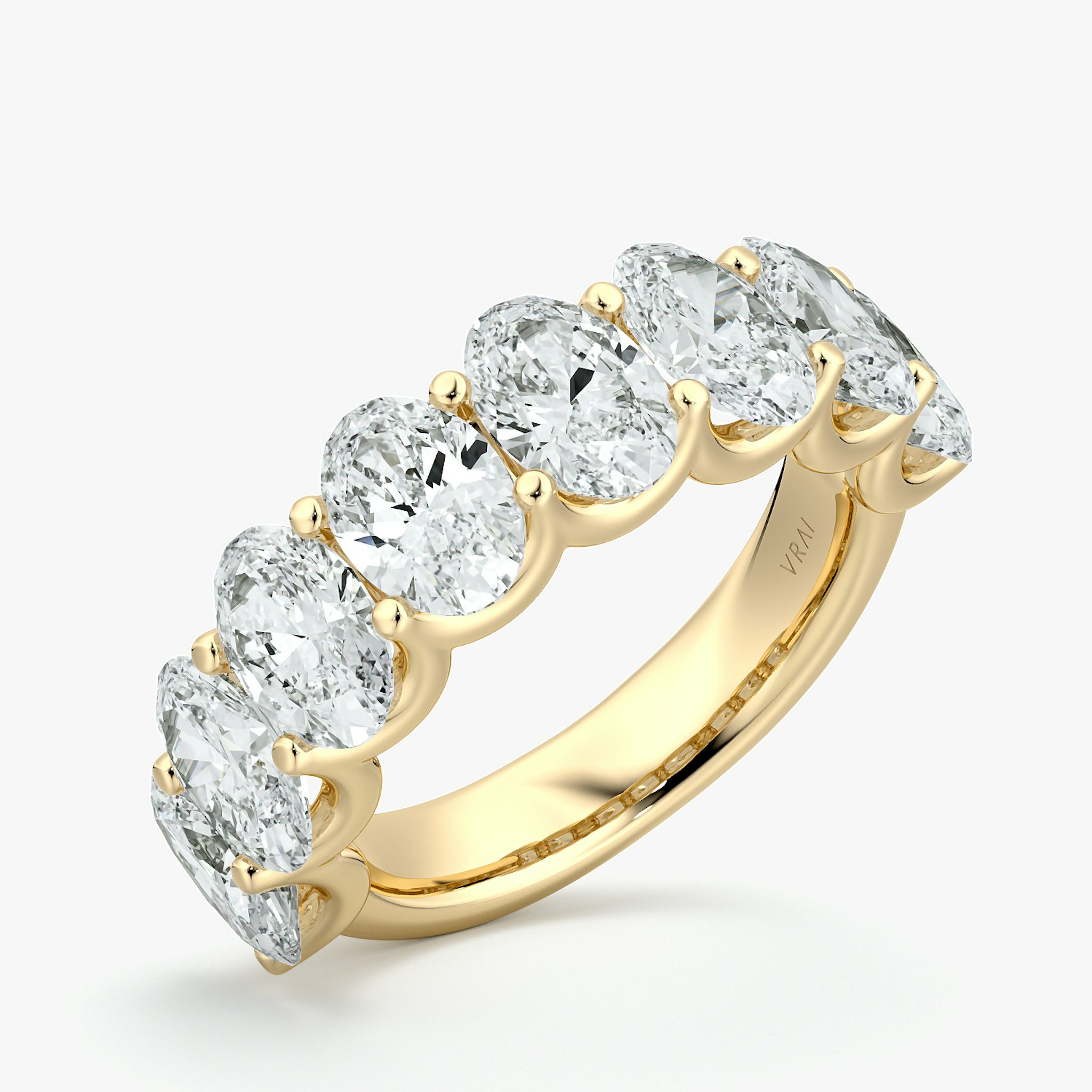 The Eternity Band | Oval | 18k | Yellow Gold | bandStyle: half | caratWeight: 4.0ct