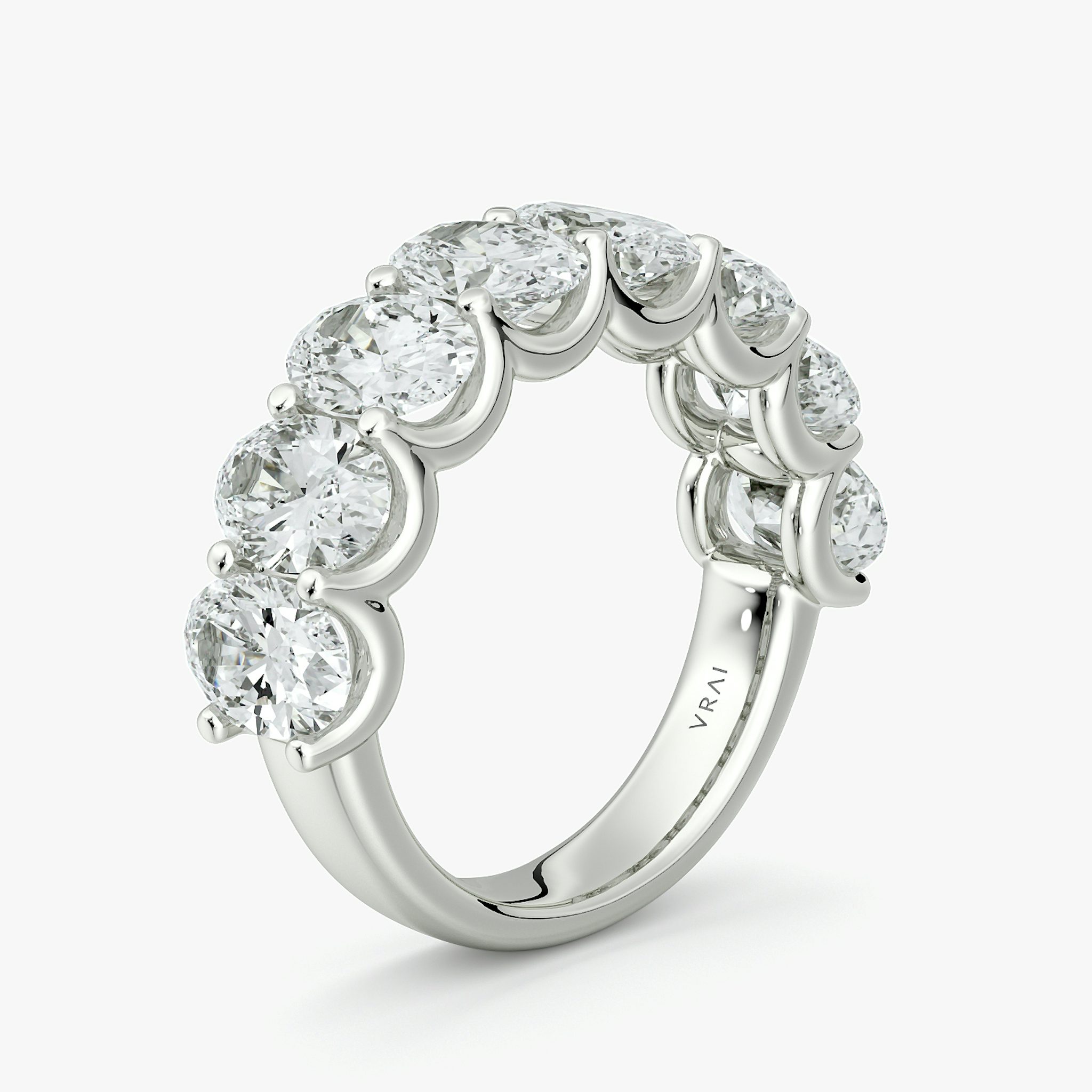 The Eternity Band | Oval | 18k | White Gold | bandStyle: half | caratWeight: 4.0ct
