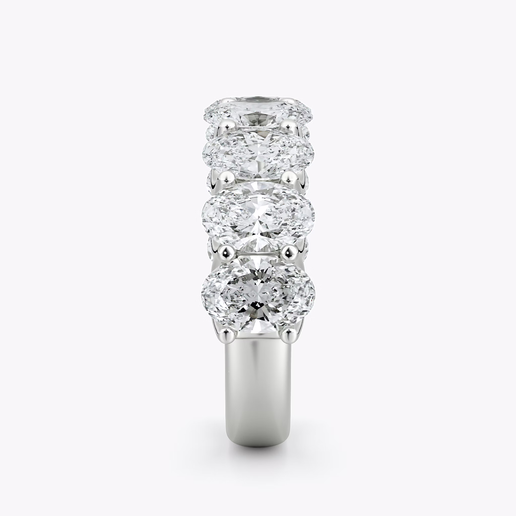 The Eternity Band | Oval | 18k | White Gold | bandStyle: half | caratWeight: 4.0ct
