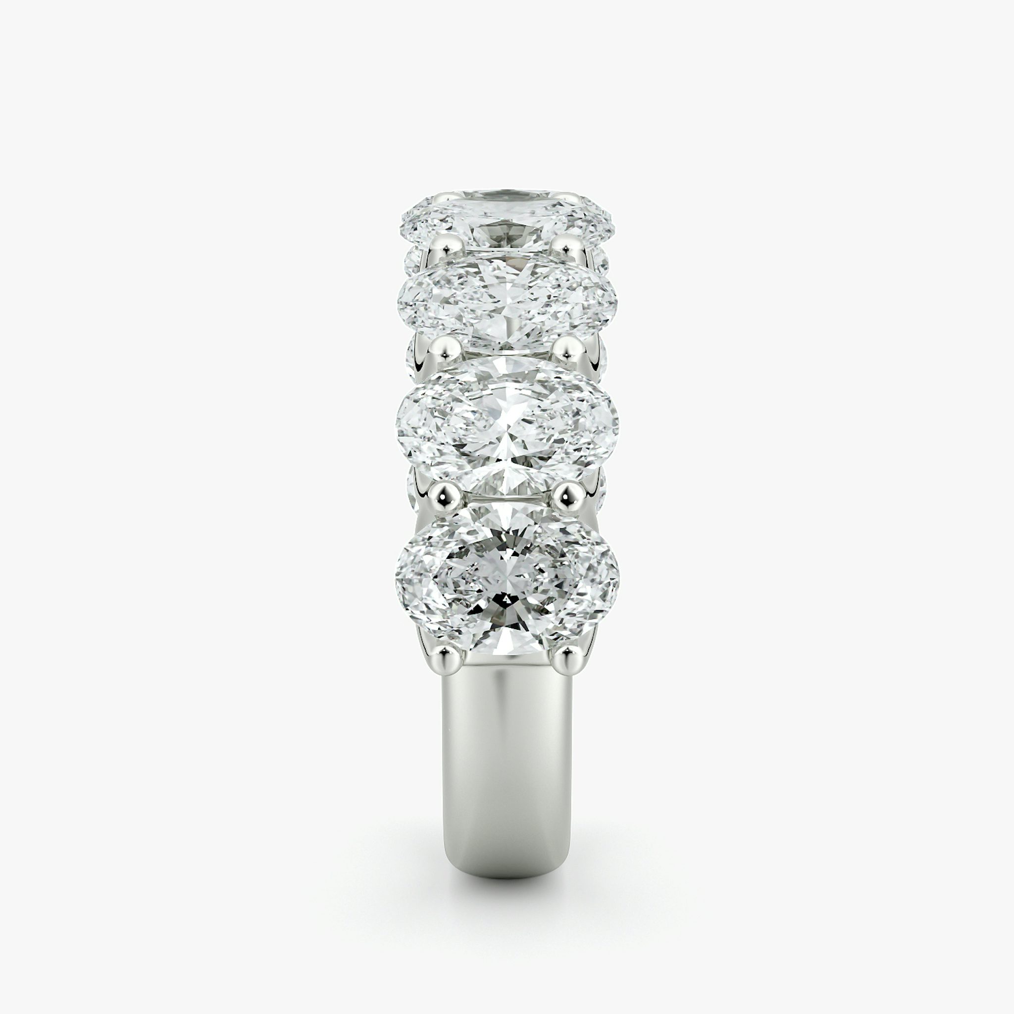 The Eternity Band | Oval | 18k | White Gold | bandStyle: half | caratWeight: 4.0ct