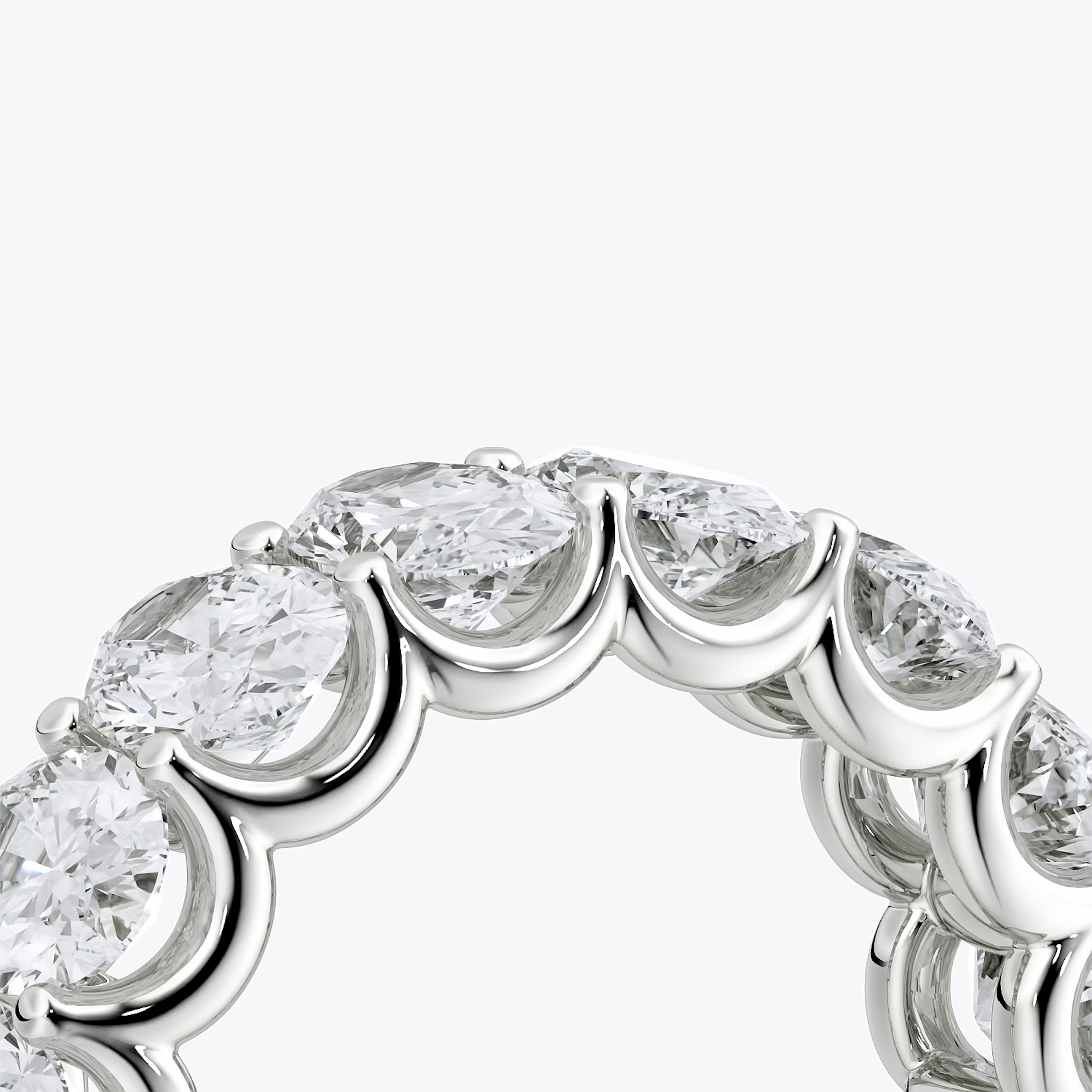The Eternity Band | Oval | 18k | White Gold | bandStyle: half | caratWeight: 4.0ct