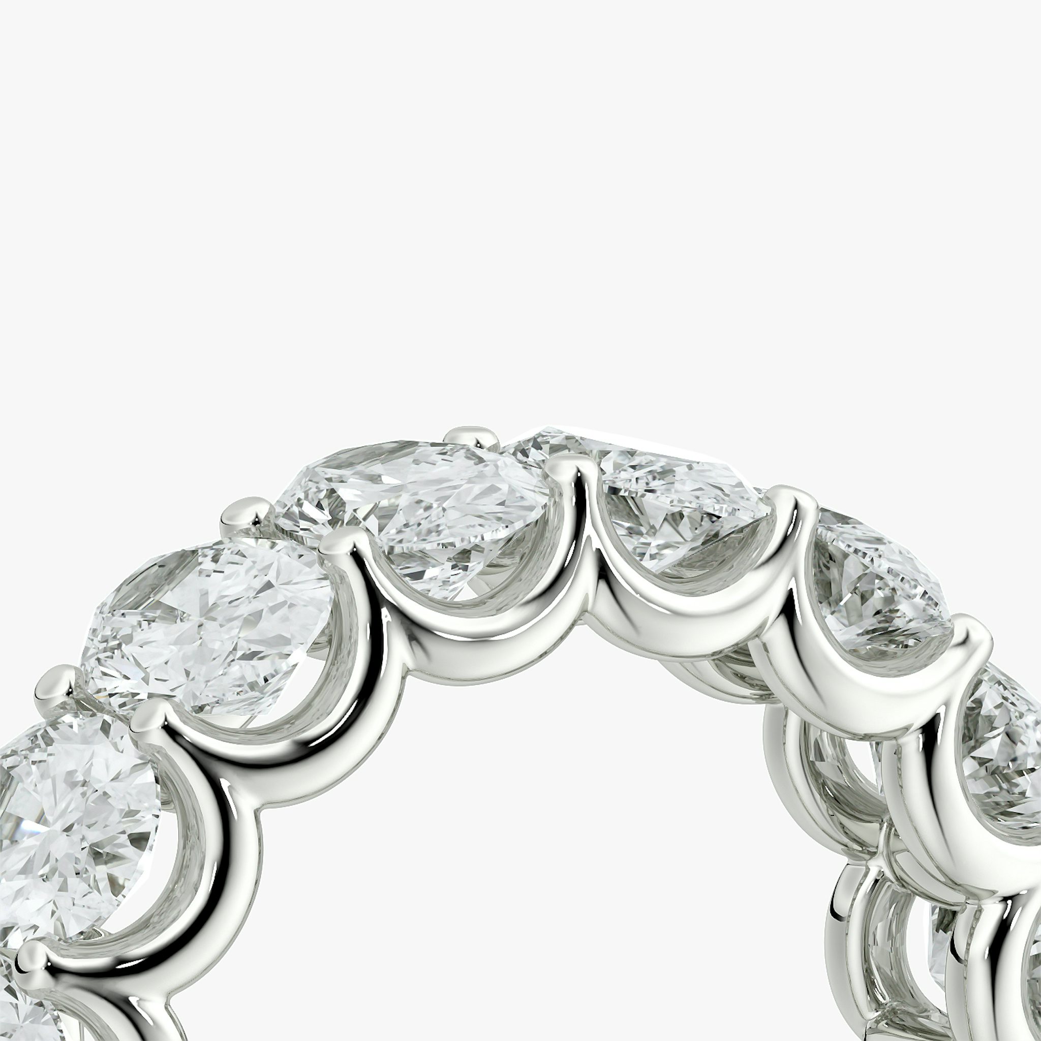 The Eternity Band | Oval | 18k | White Gold | bandStyle: half | caratWeight: 4.0ct