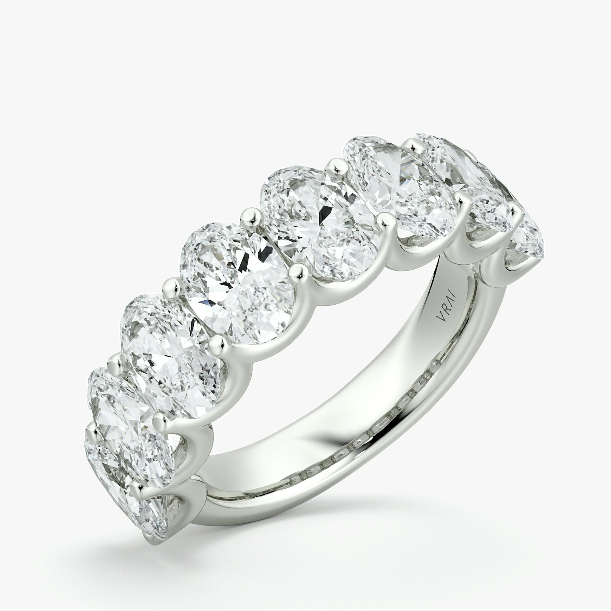 The Eternity Band | Oval | 18k | White Gold | bandStyle: half | caratWeight: 4.0ct