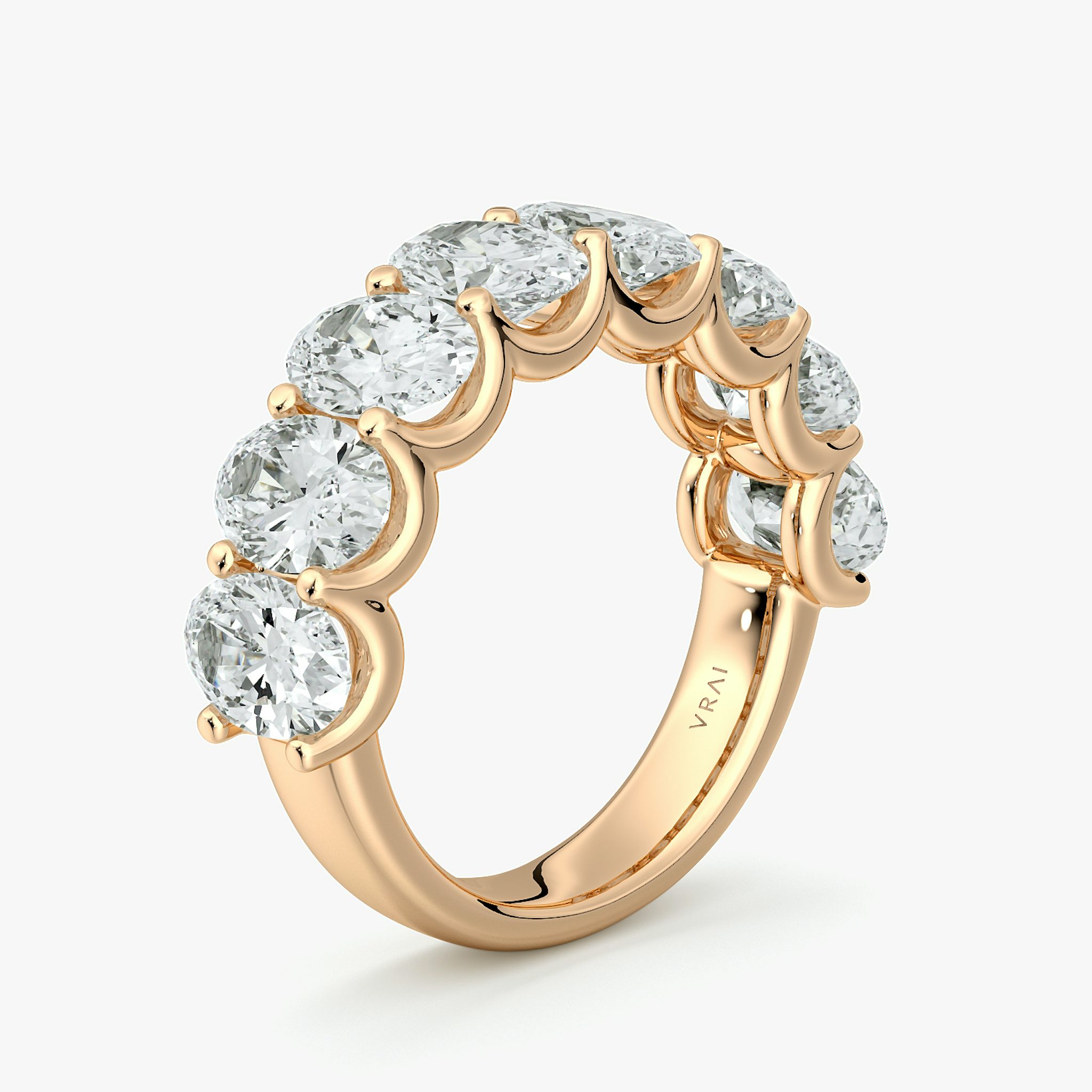 The Eternity Band | Oval | 14k | Rose Gold | bandStyle: half | caratWeight: 4.0ct