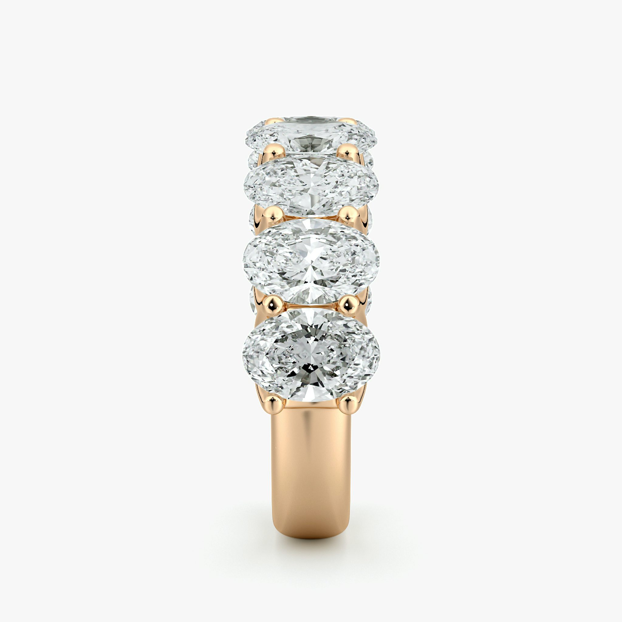 The Eternity Band | Oval | 14k | Rose Gold | bandStyle: half | caratWeight: 4.0ct
