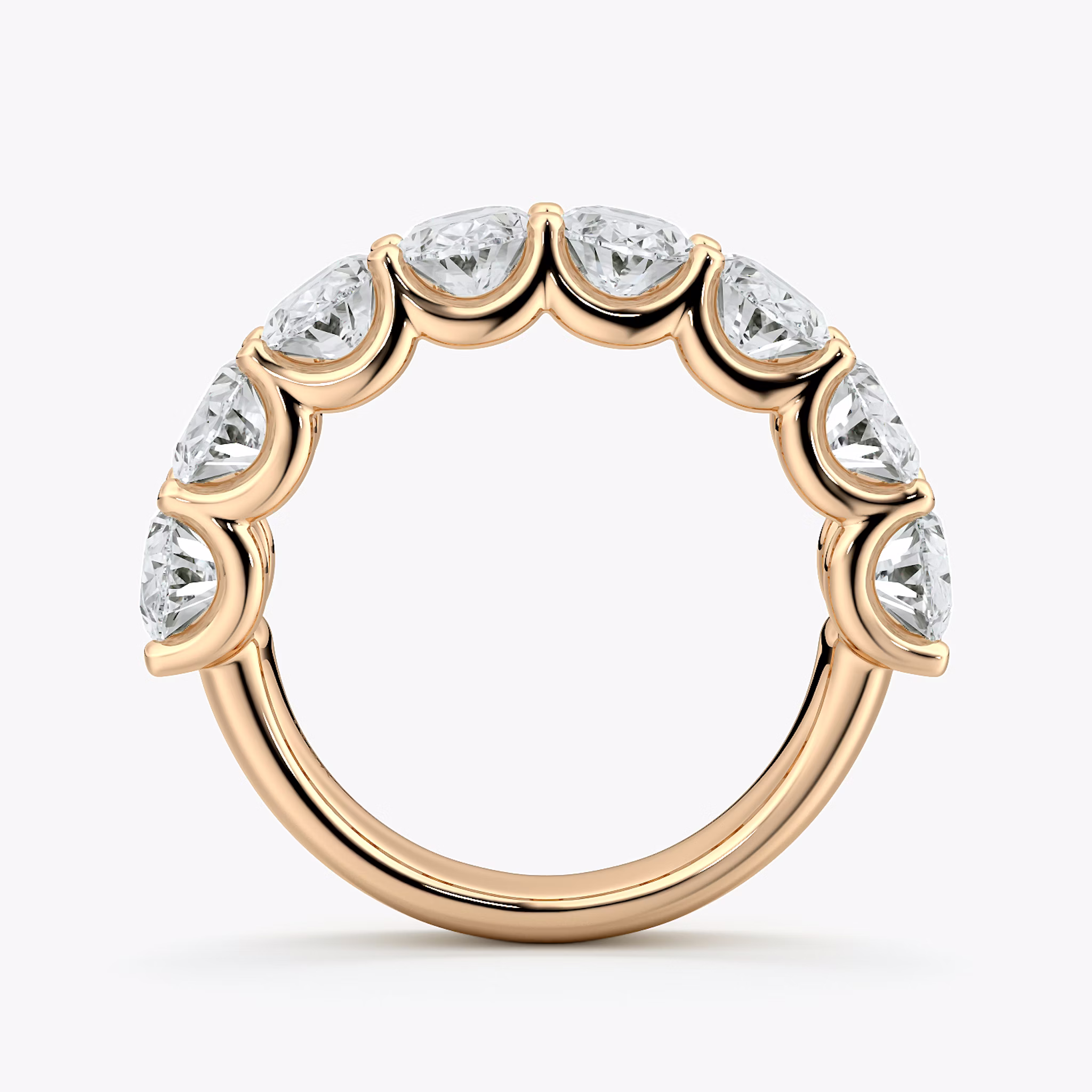 The Eternity Band | Oval | 14k | Rose Gold | bandStyle: half | caratWeight: 4.0ct