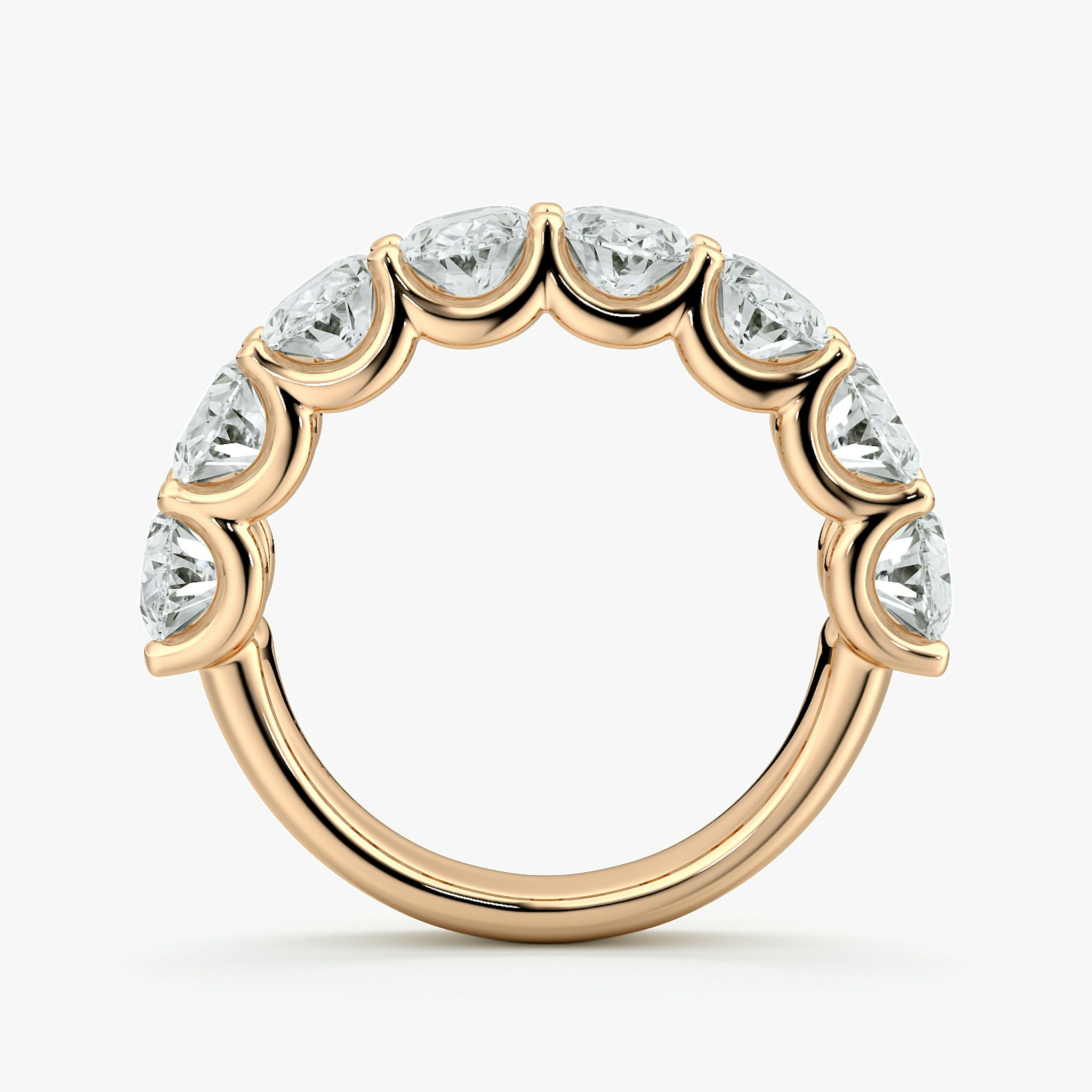 The Eternity Band | Oval | 14k | Rose Gold | bandStyle: half | caratWeight: 4.0ct