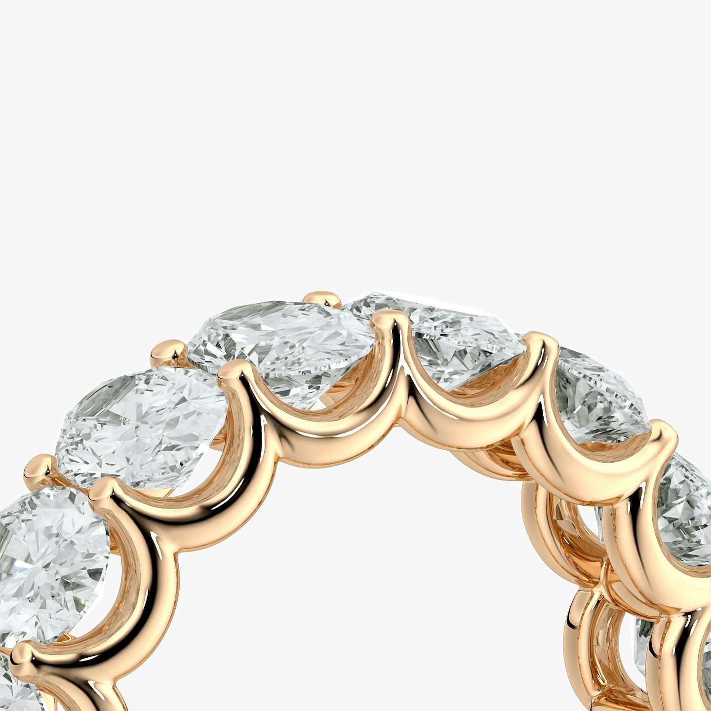 The Eternity Band | Oval | 14k | Rose Gold | bandStyle: half | caratWeight: 4.0ct