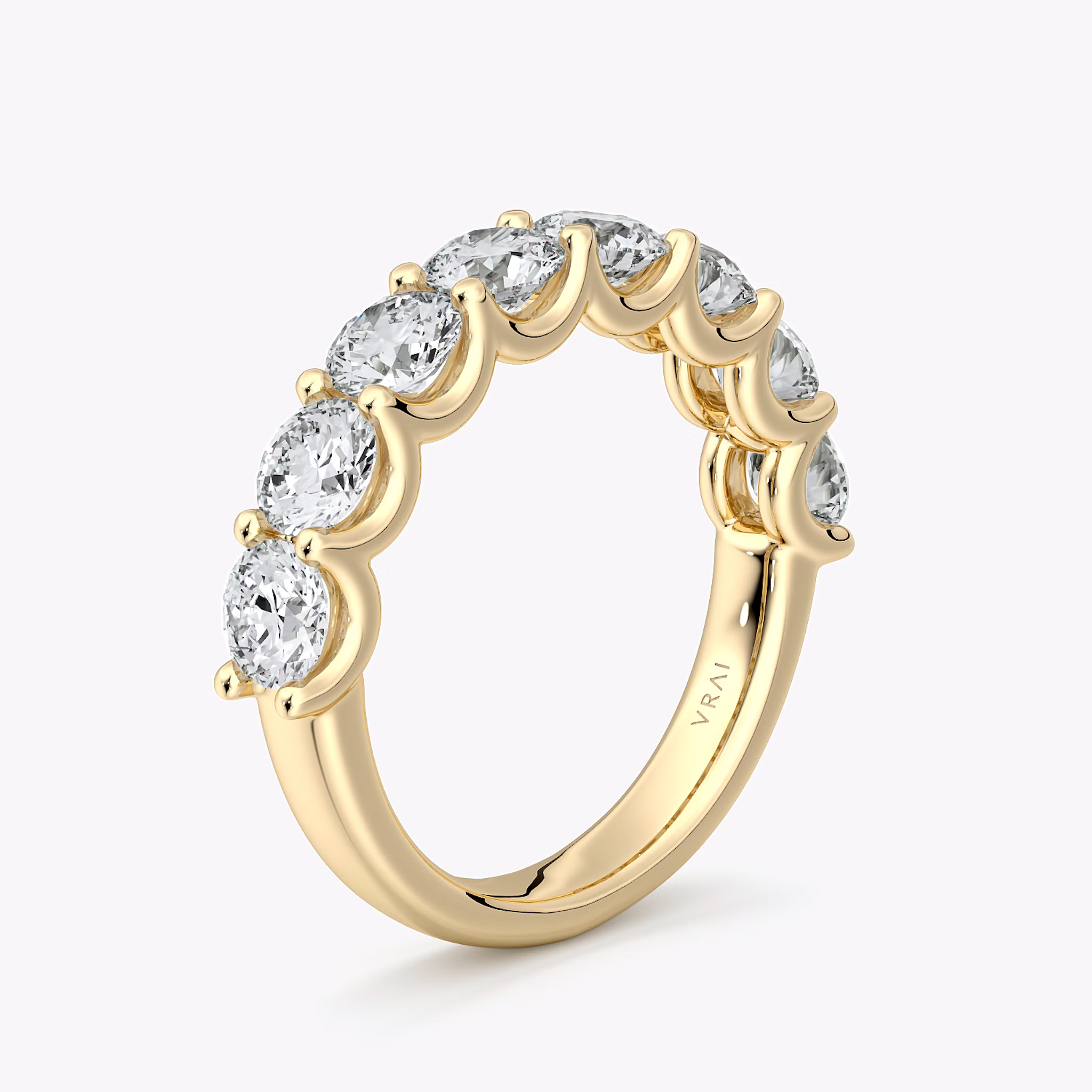 The Eternity Band | Round Brilliant | 18k | Yellow Gold | bandStyle: half | caratWeight: 2.0ct